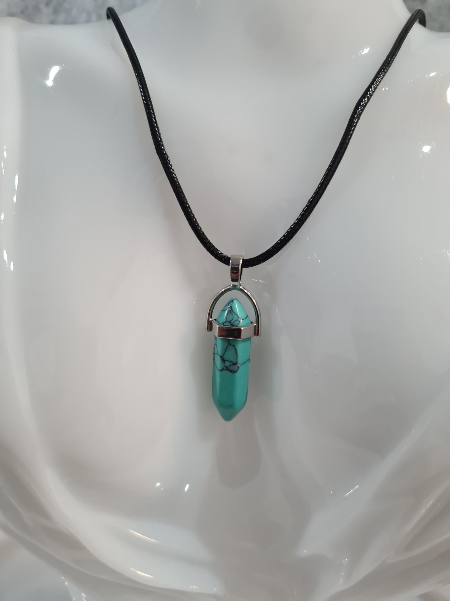 Multi-colour Crystal Pointed Chakra Pendant