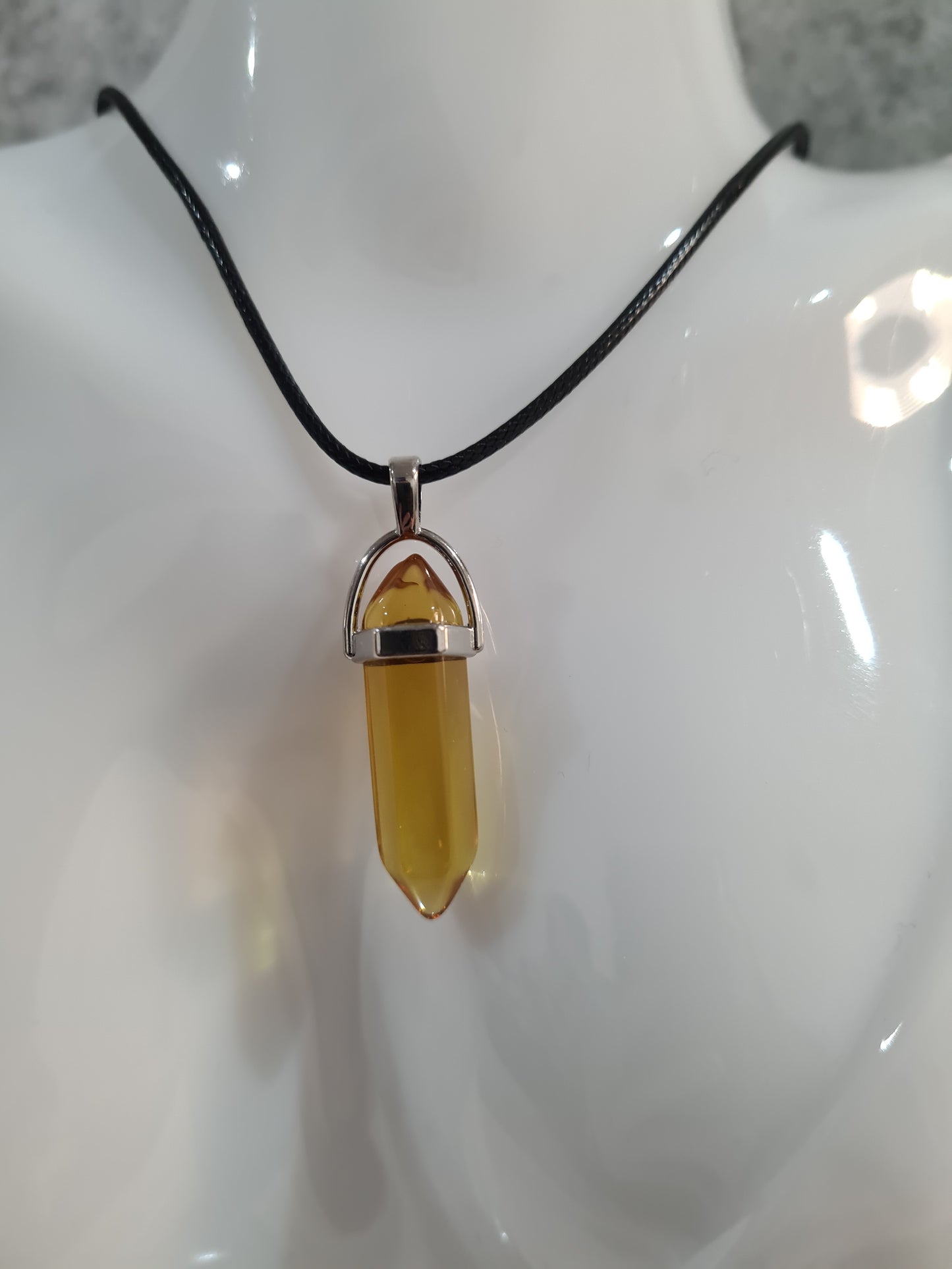 Multi-colour Crystal Pointed Chakra Pendant