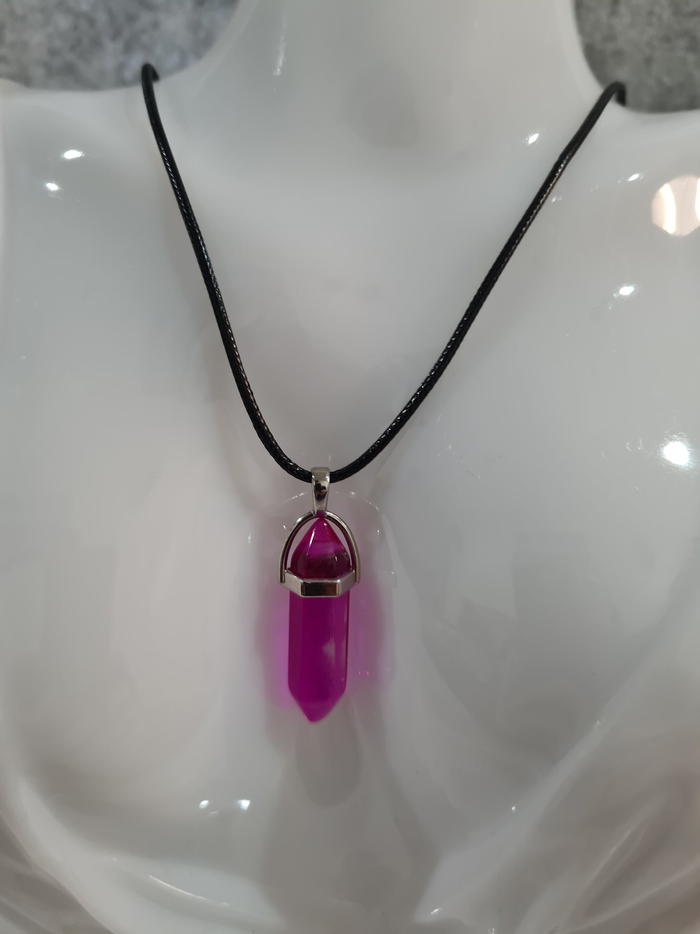 Multi-colour Crystal Pointed Chakra Pendant