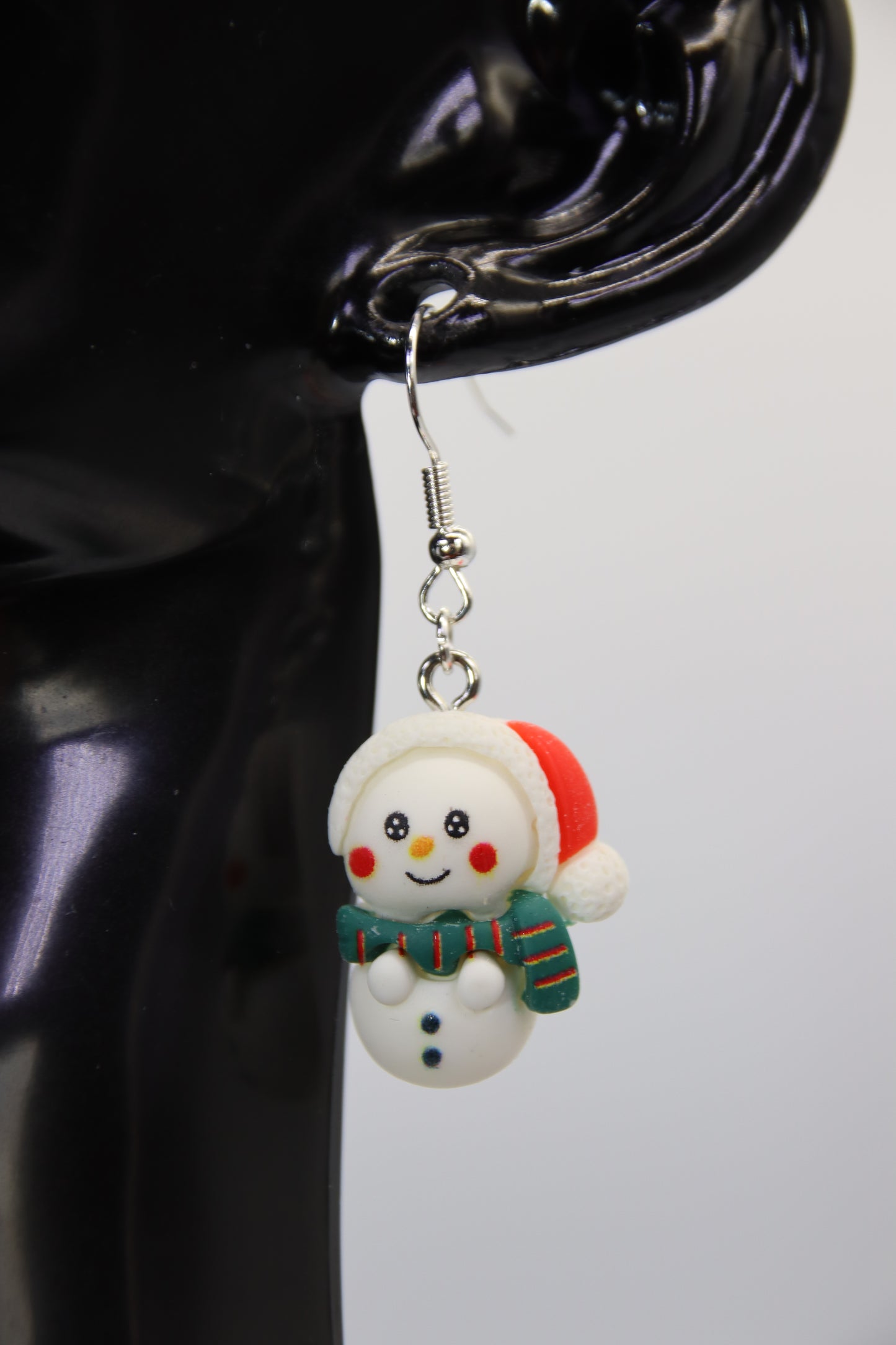 Snowman, Christmas, Shephard Hook Earrings (Gold, Silver & Rose Gold)