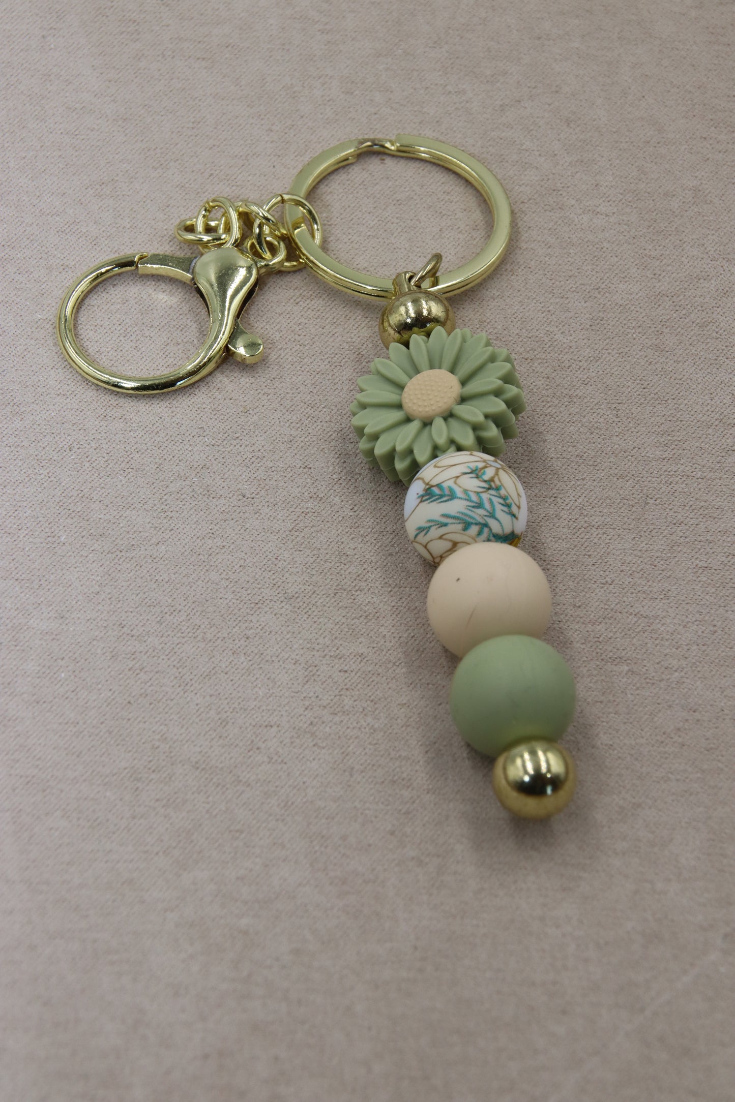 Sage Green & Mustard, Keychain