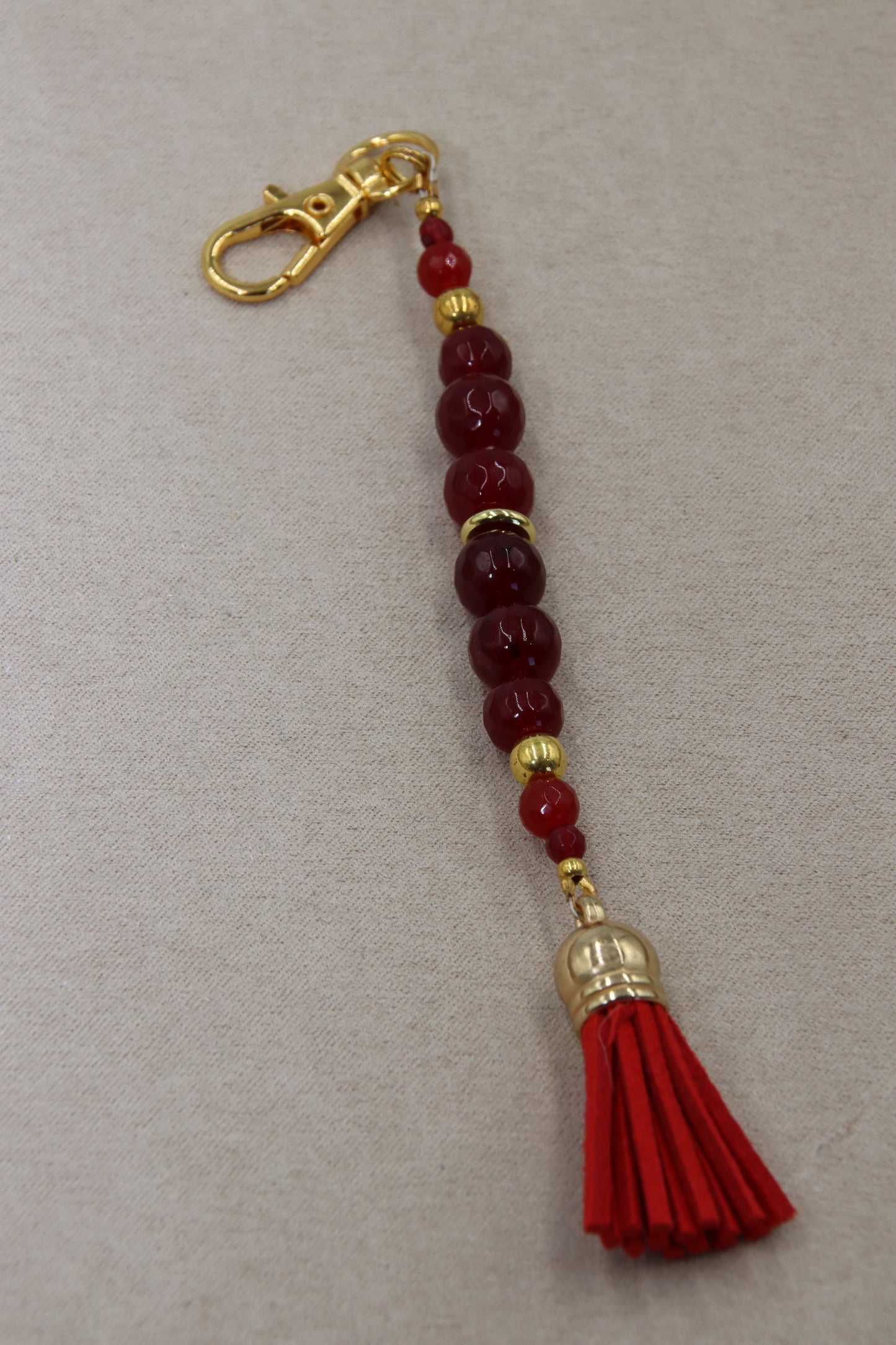 Ruby Keychain, Gold