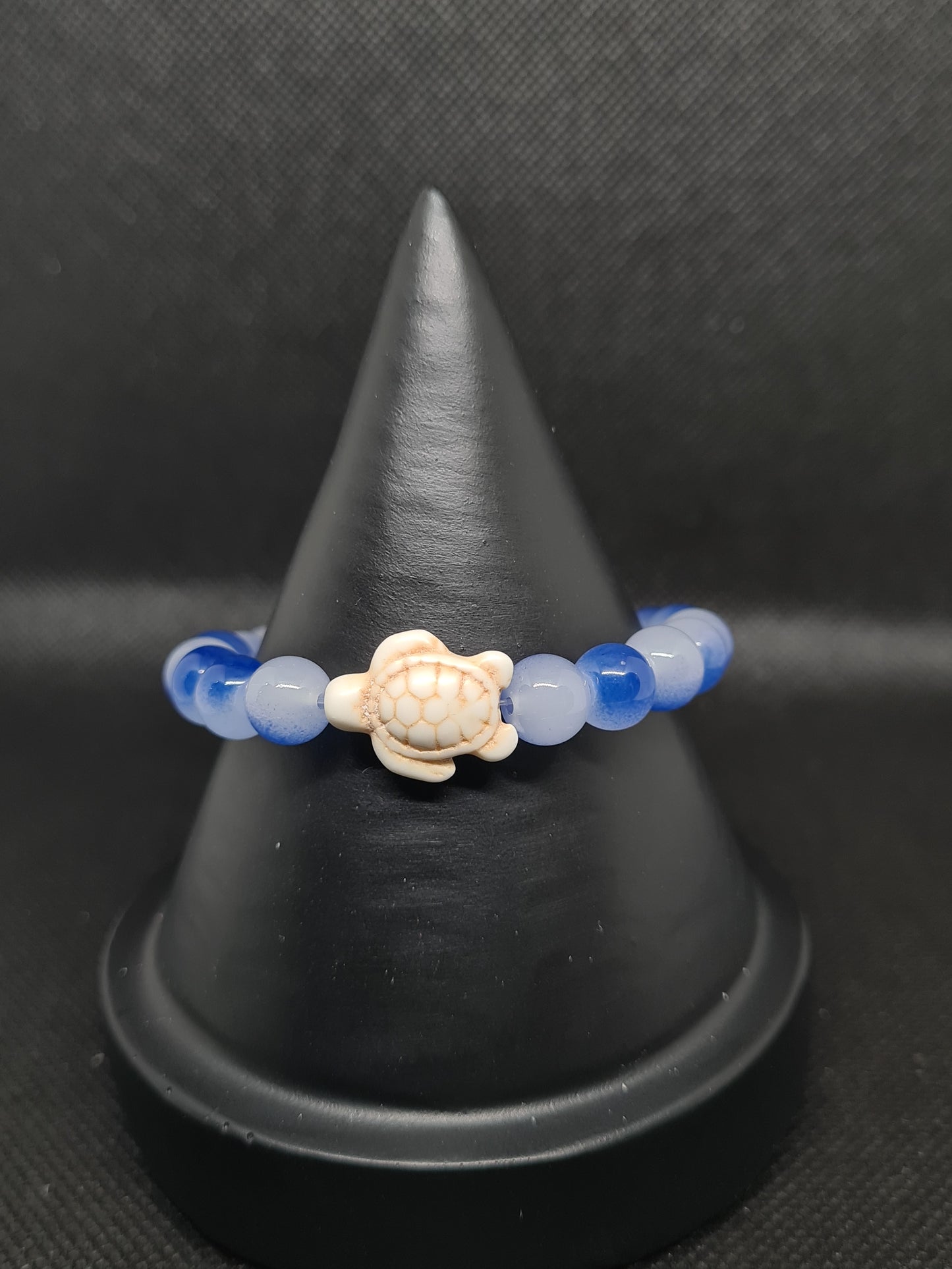 Glass Turtle, Blue (15cm)