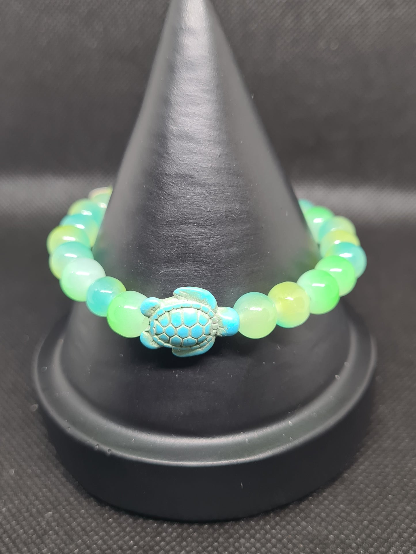 Glass Turtle, Lt Green (19cm)