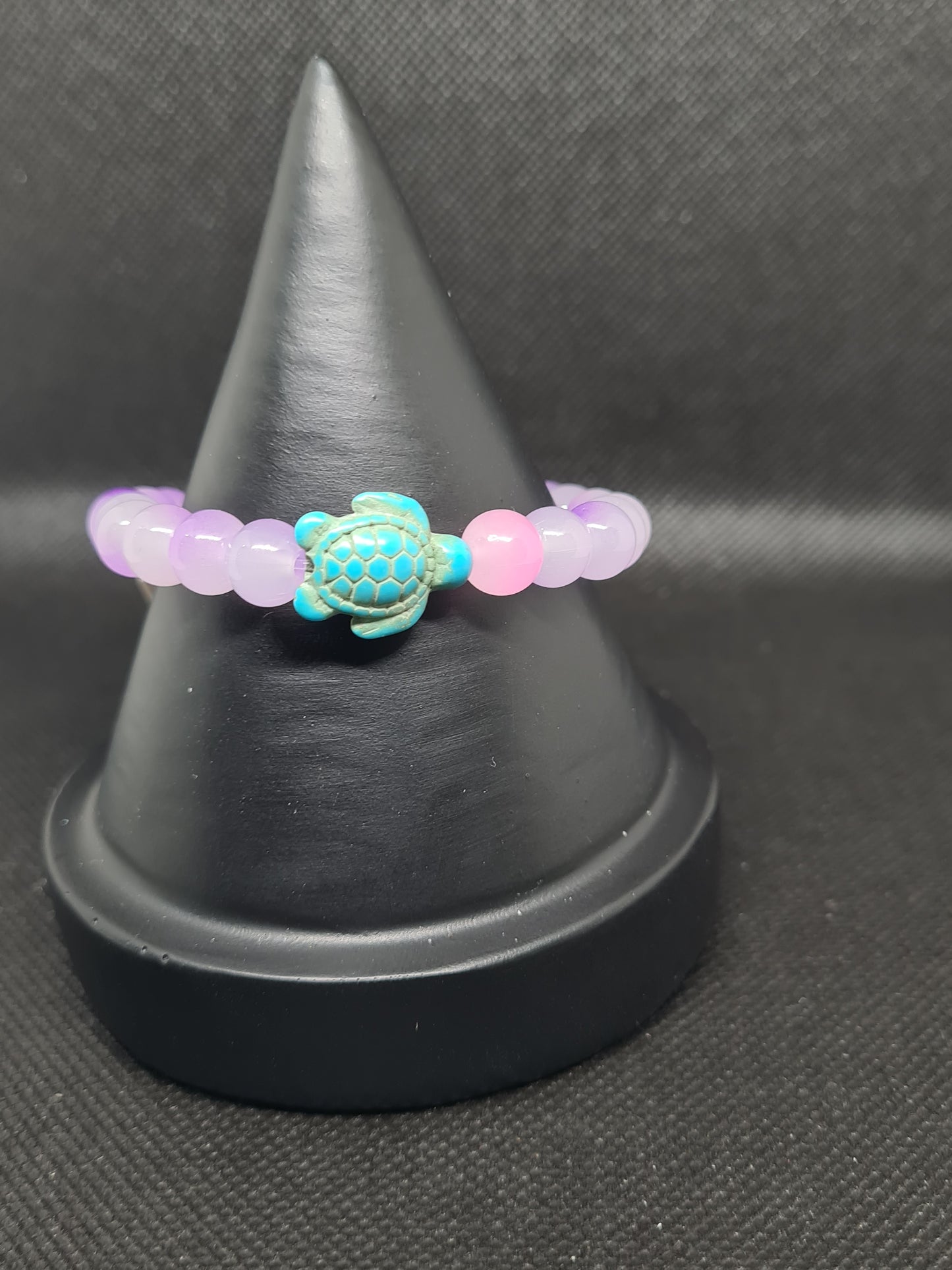 Glass Turtle, Purple (17cm)