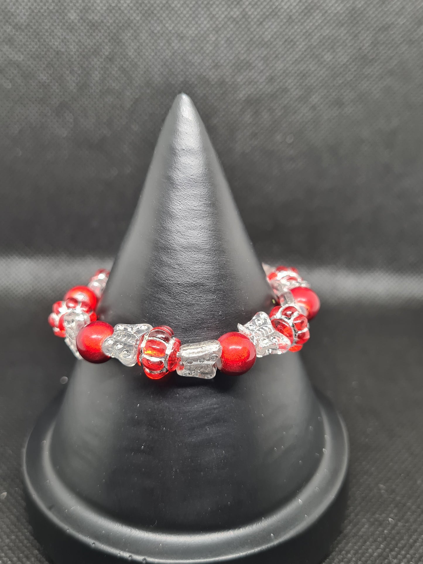 Red Ruby, Butterflies Plastic Bracelet(15cm)