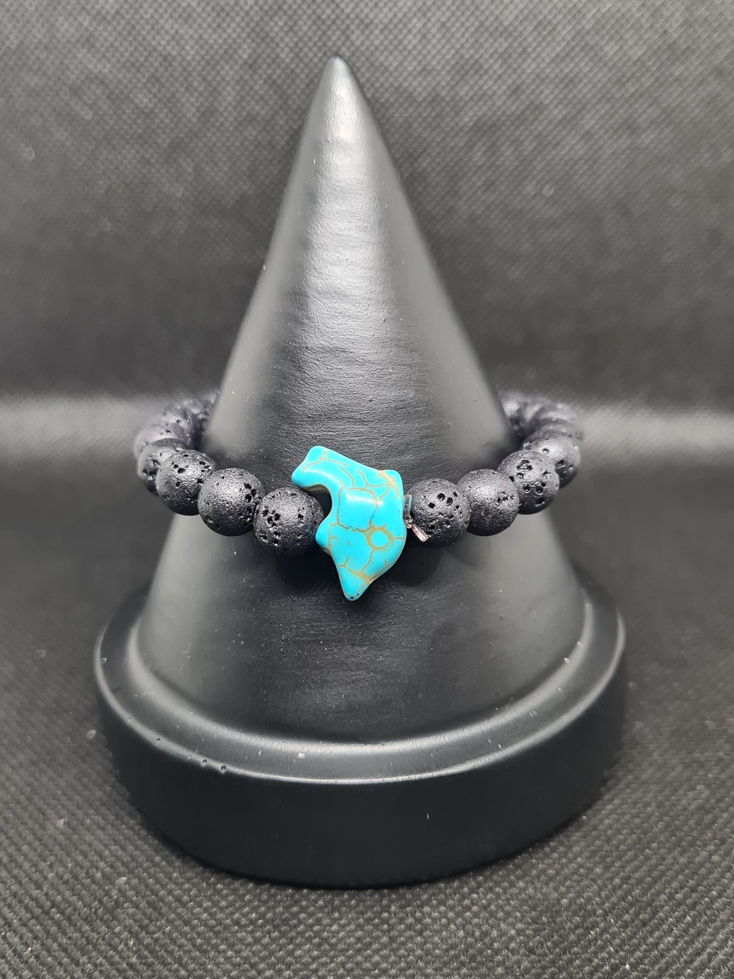 Turquoise Dolphin (Black/Rose Quartz/Turquoise Beads), (White/Turquoise Dolphin)