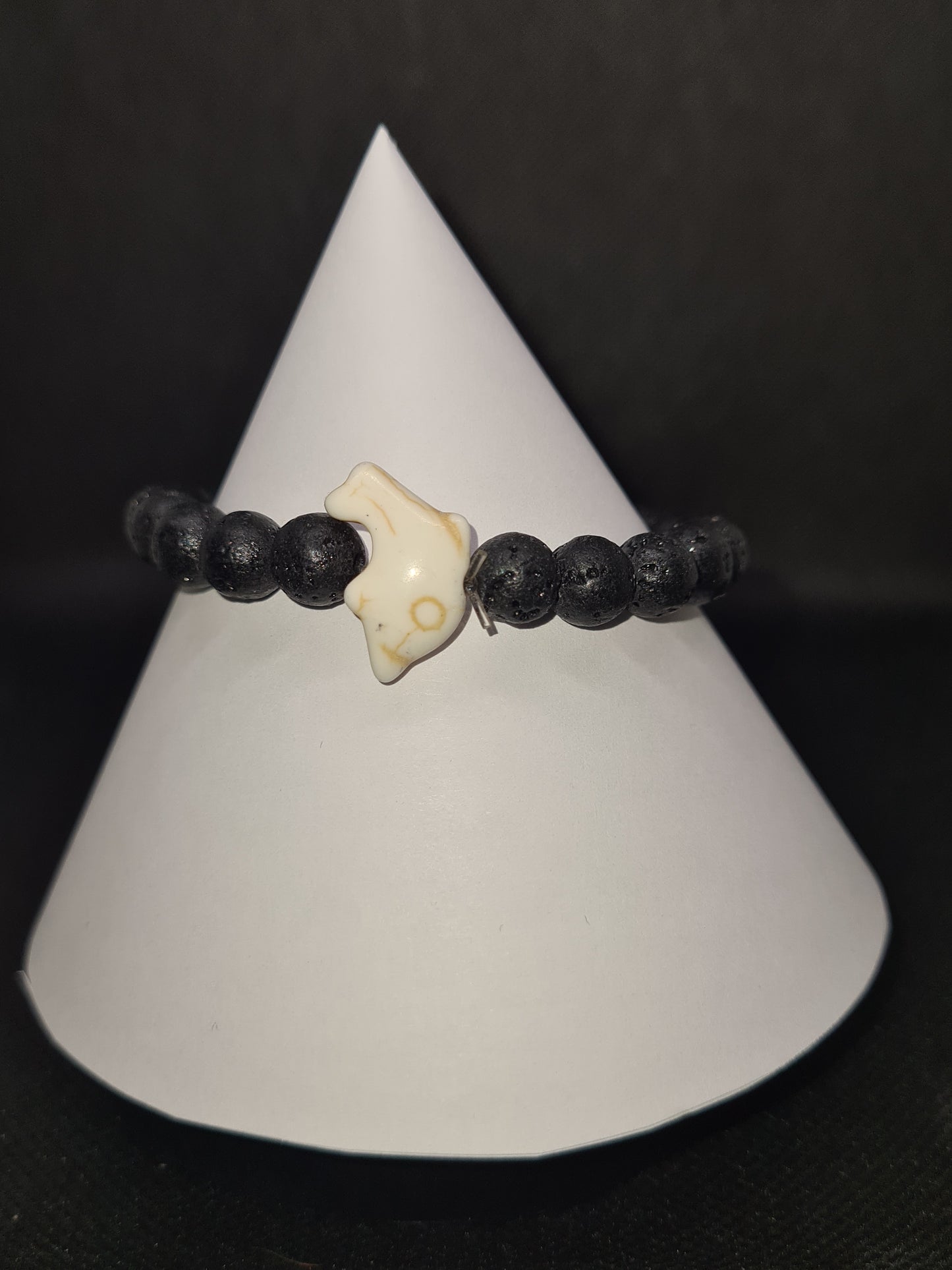 Turquoise Dolphin (Black/Rose Quartz/Turquoise Beads), (White/Turquoise Dolphin)