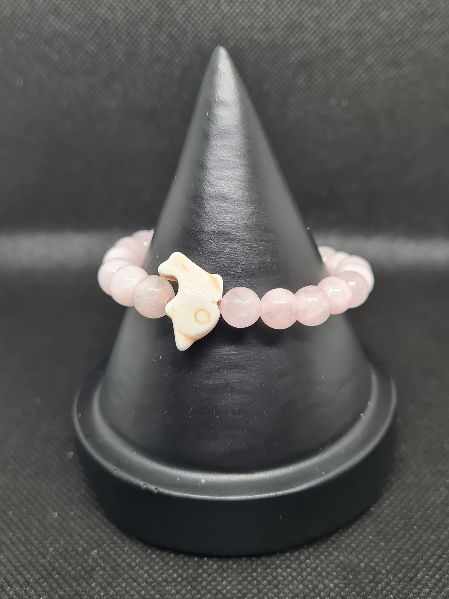 Turquoise Dolphin (Black/Rose Quartz/Turquoise Beads), (White/Turquoise Dolphin)