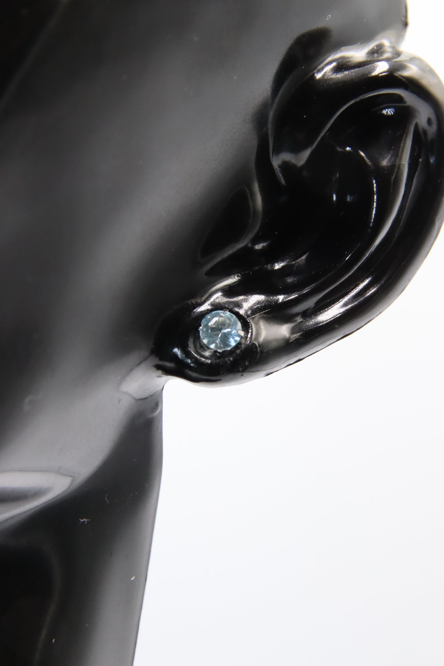 Earring, Stud, Cubic Zirconia, SS