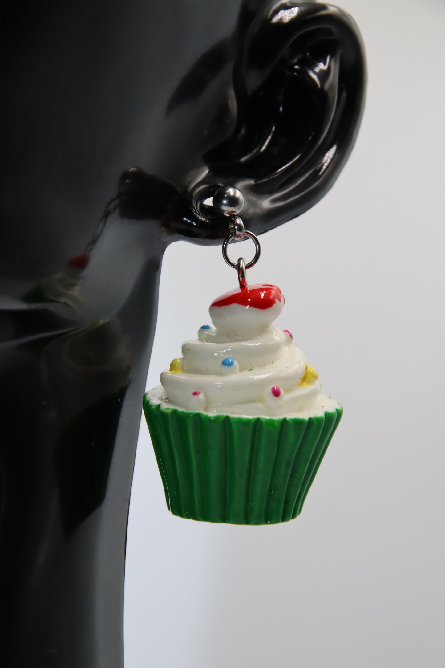 Cupcake, Assorted, Earrings, Silver Studs