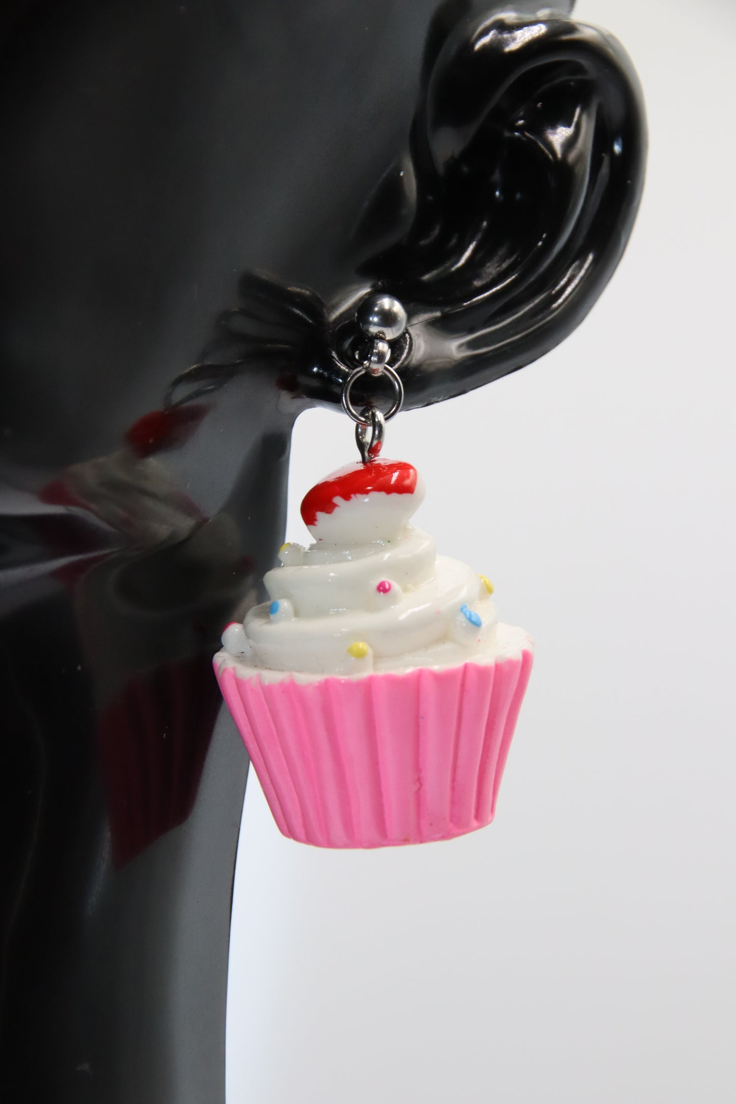 Cupcake, Assorted, Earrings, Silver Studs
