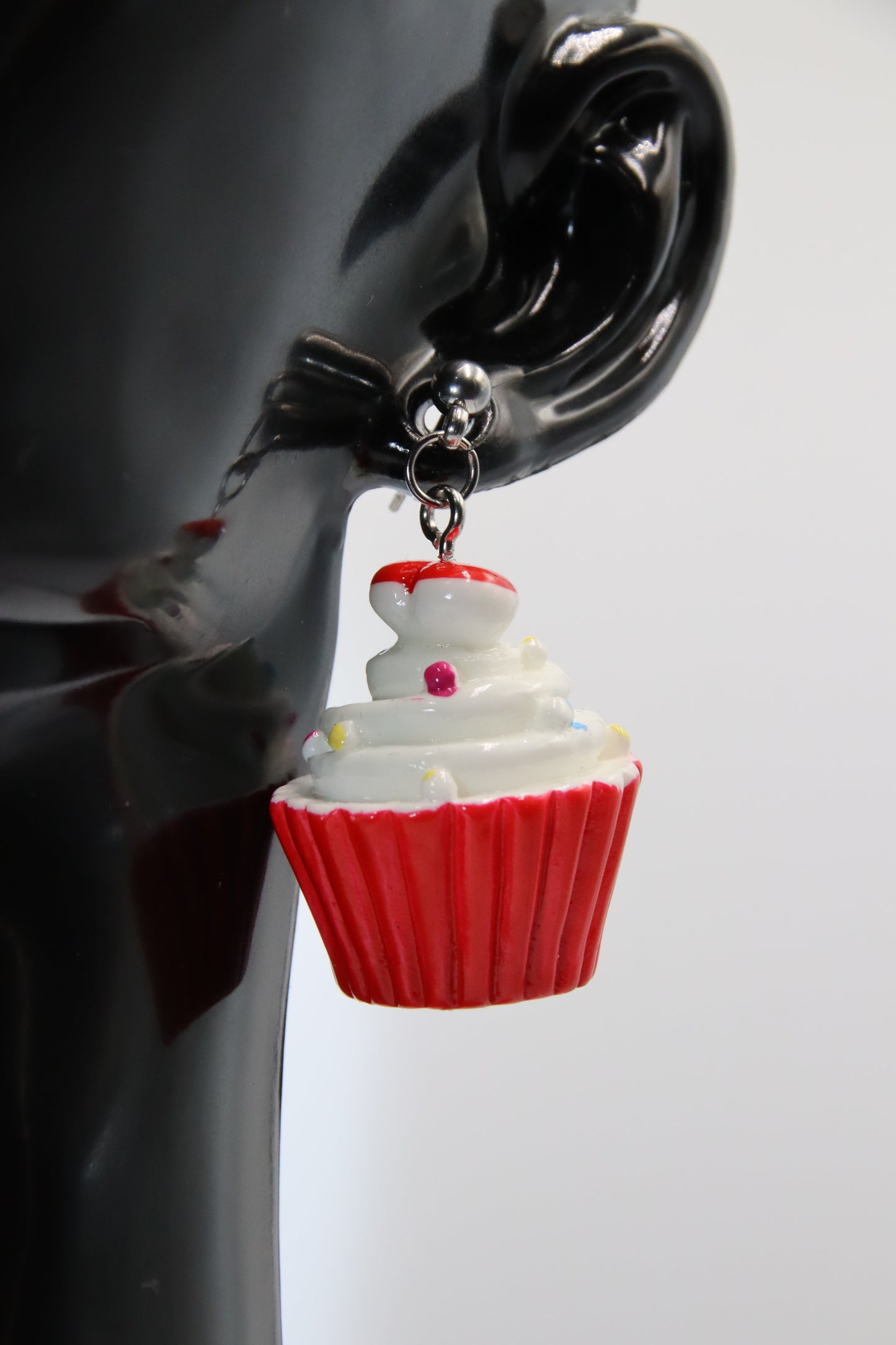 Cupcake, Assorted, Earrings, Silver Studs