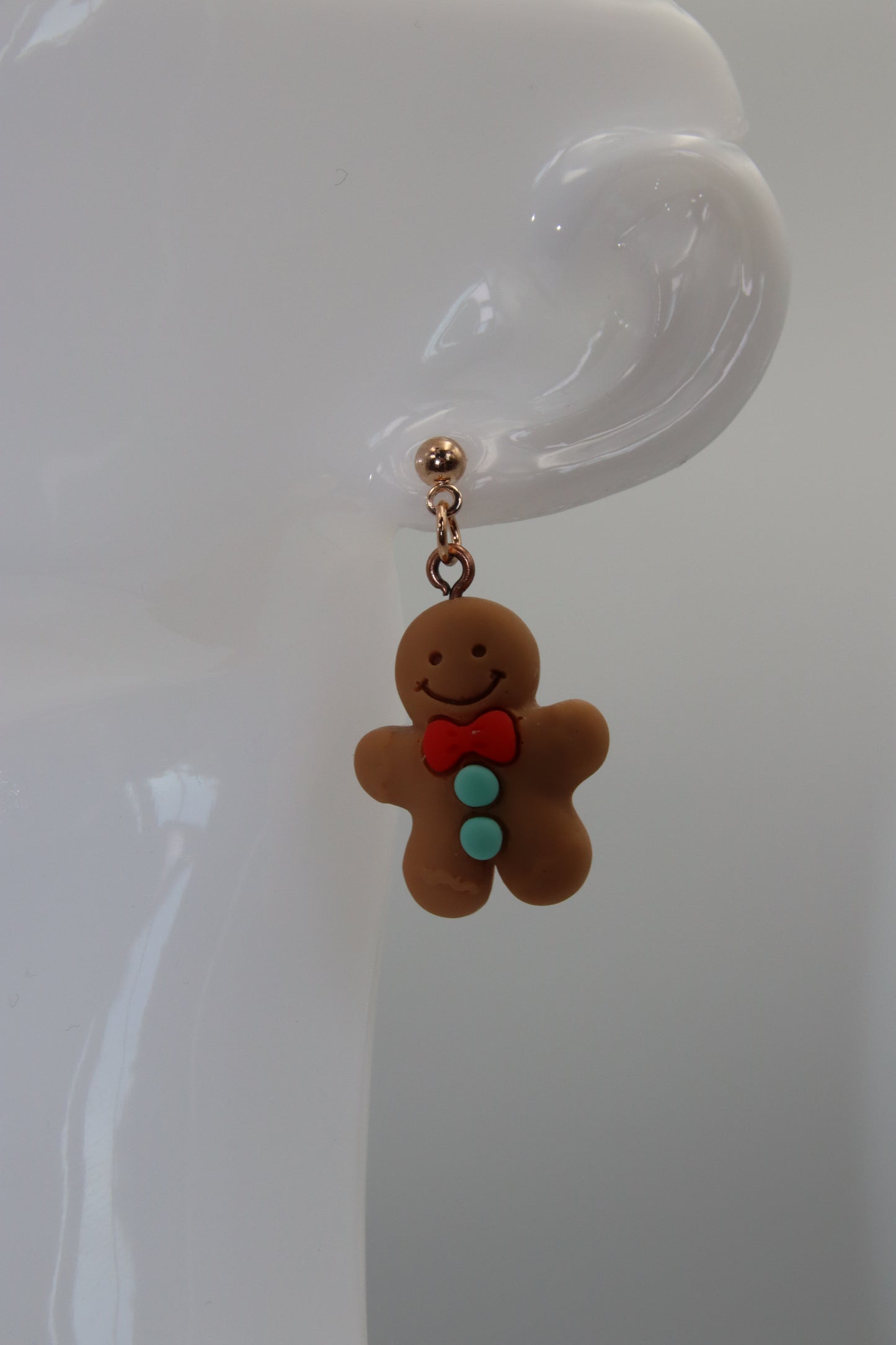 Gingerbread Man, Earrings, Ball Stud