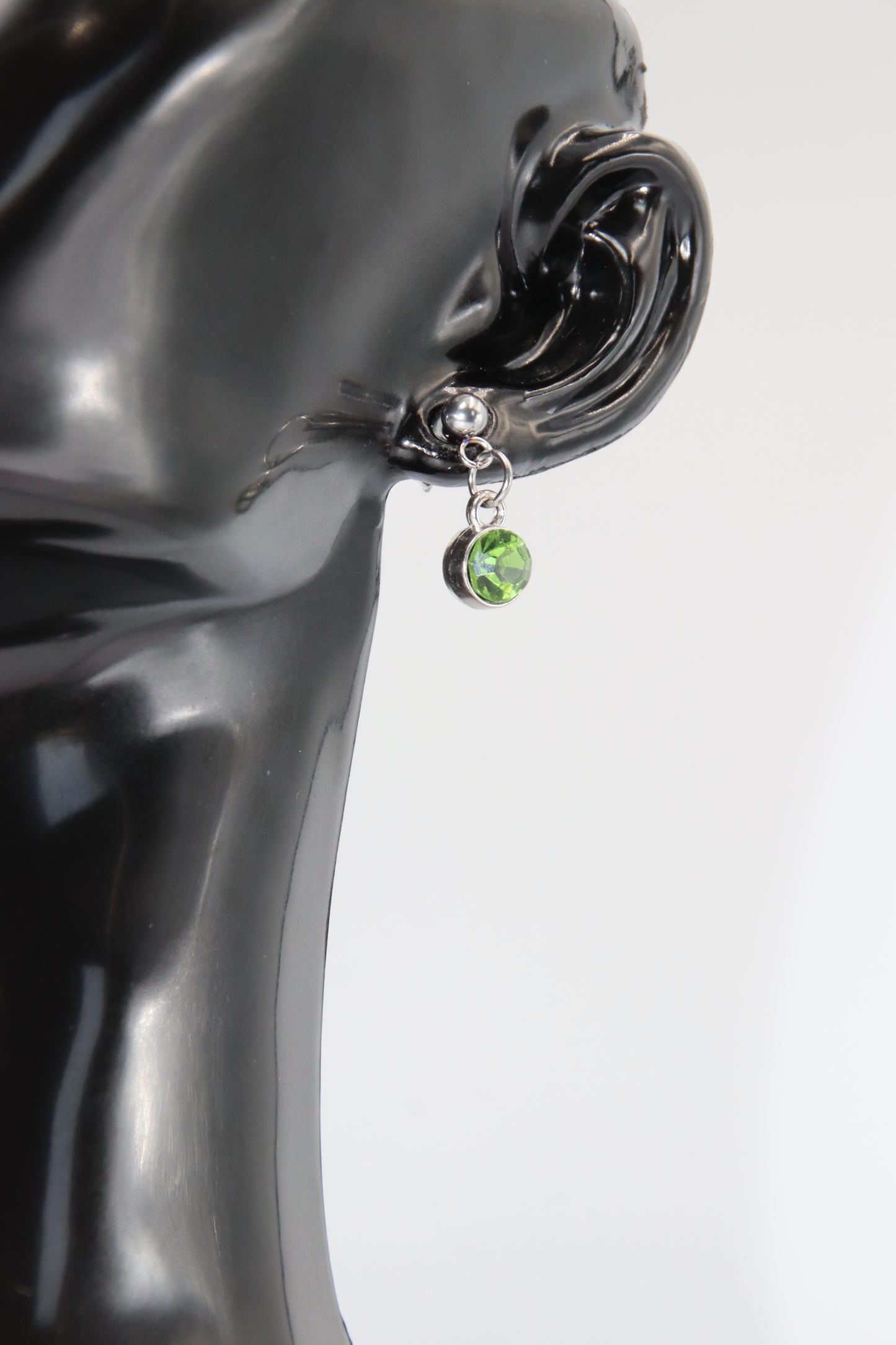 Birthstone, Earrings, Silver Ball Stud