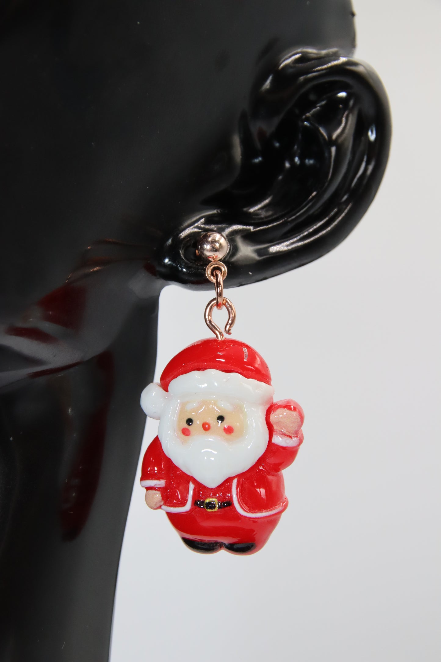 Santa Ball Stud Earrings (Gold/Rose Gold/Silver)