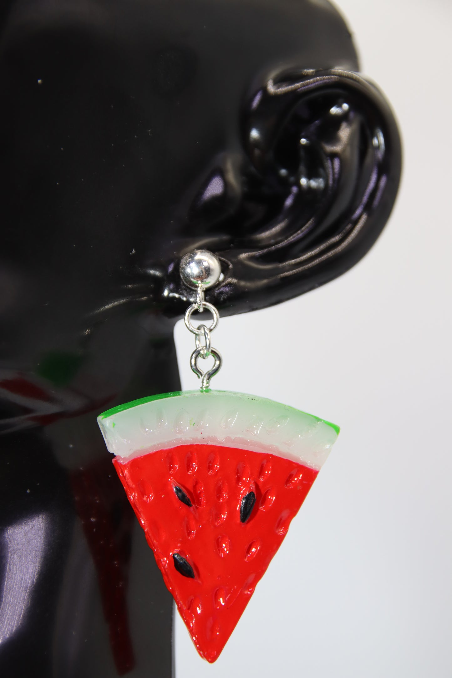 Watermelon Slice Ball Stud Earrings (Gold, Silver & Rose Gold)