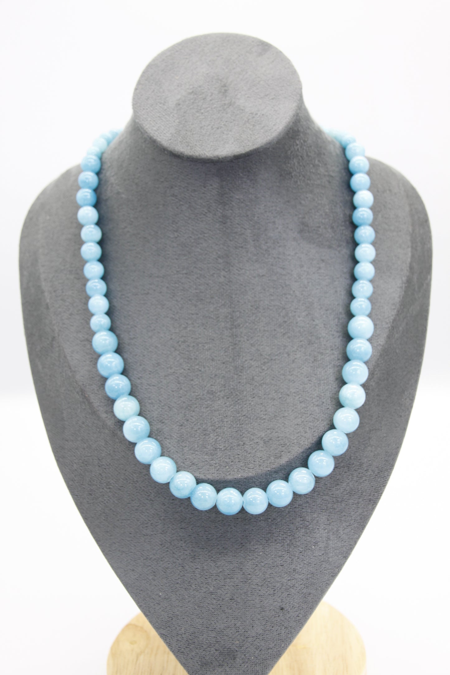 Blue Jade Stone Necklace - (50cm/60cm/70cm)