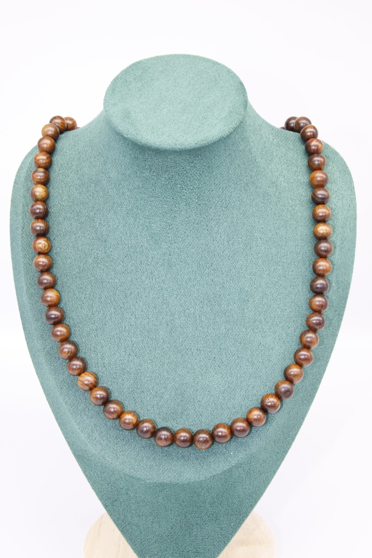 Yellow Rosewood Beaded Necklace, 60cm (10mm, 8mm and 6mm)