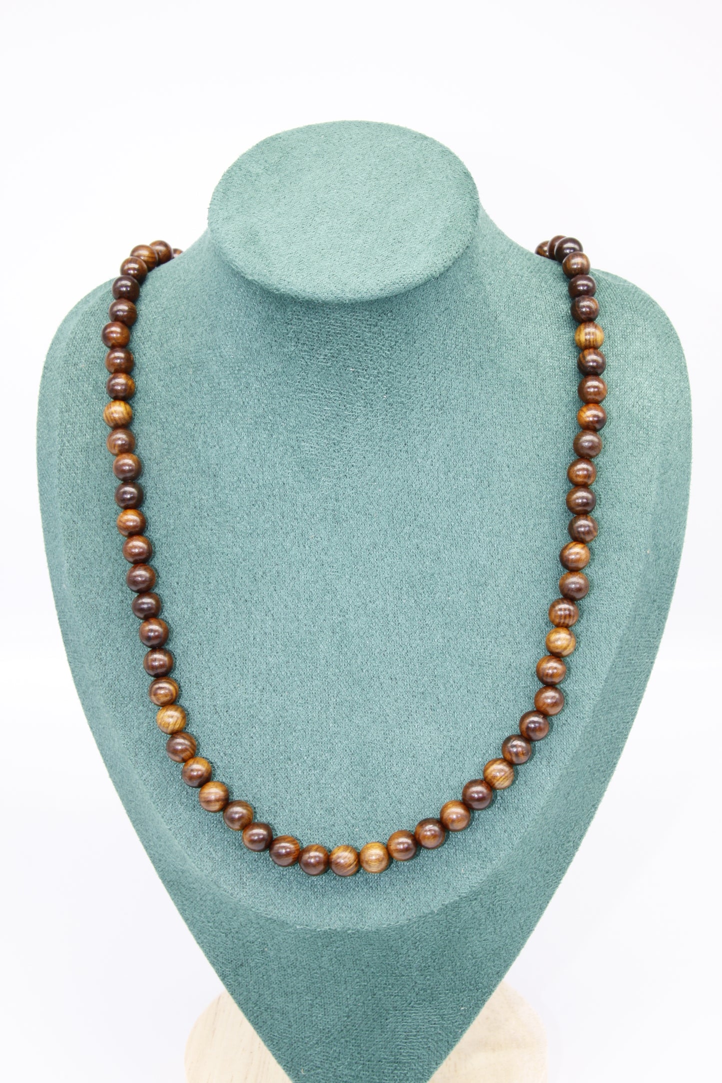 Yellow Rosewood Beaded Necklace, 60cm (10mm, 8mm and 6mm)