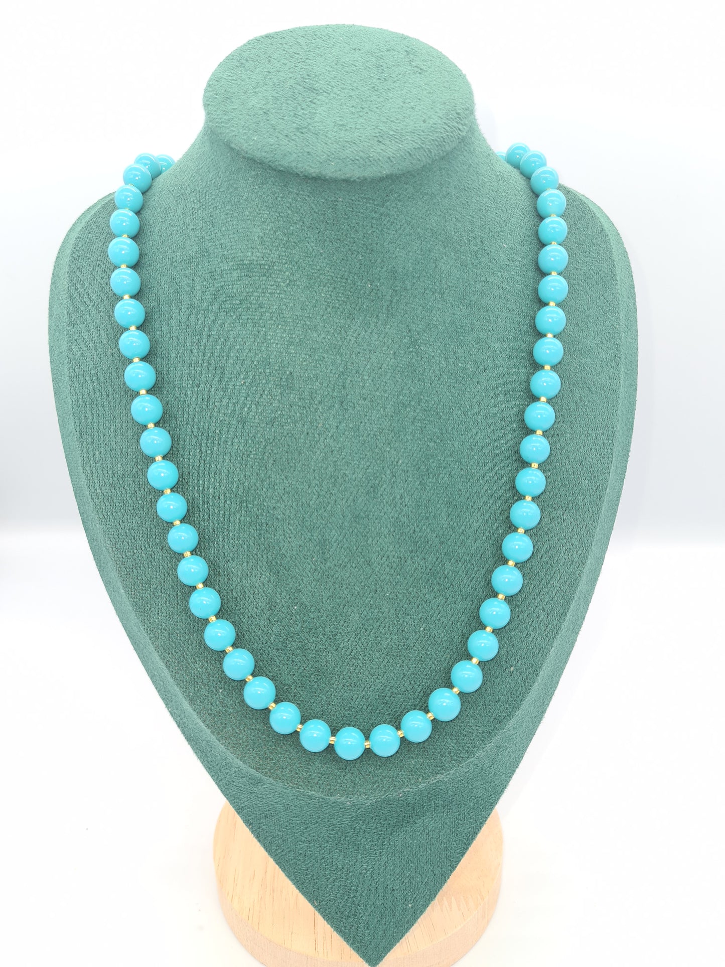 Shell Pearl Sky Blue Necklace (60cm)
