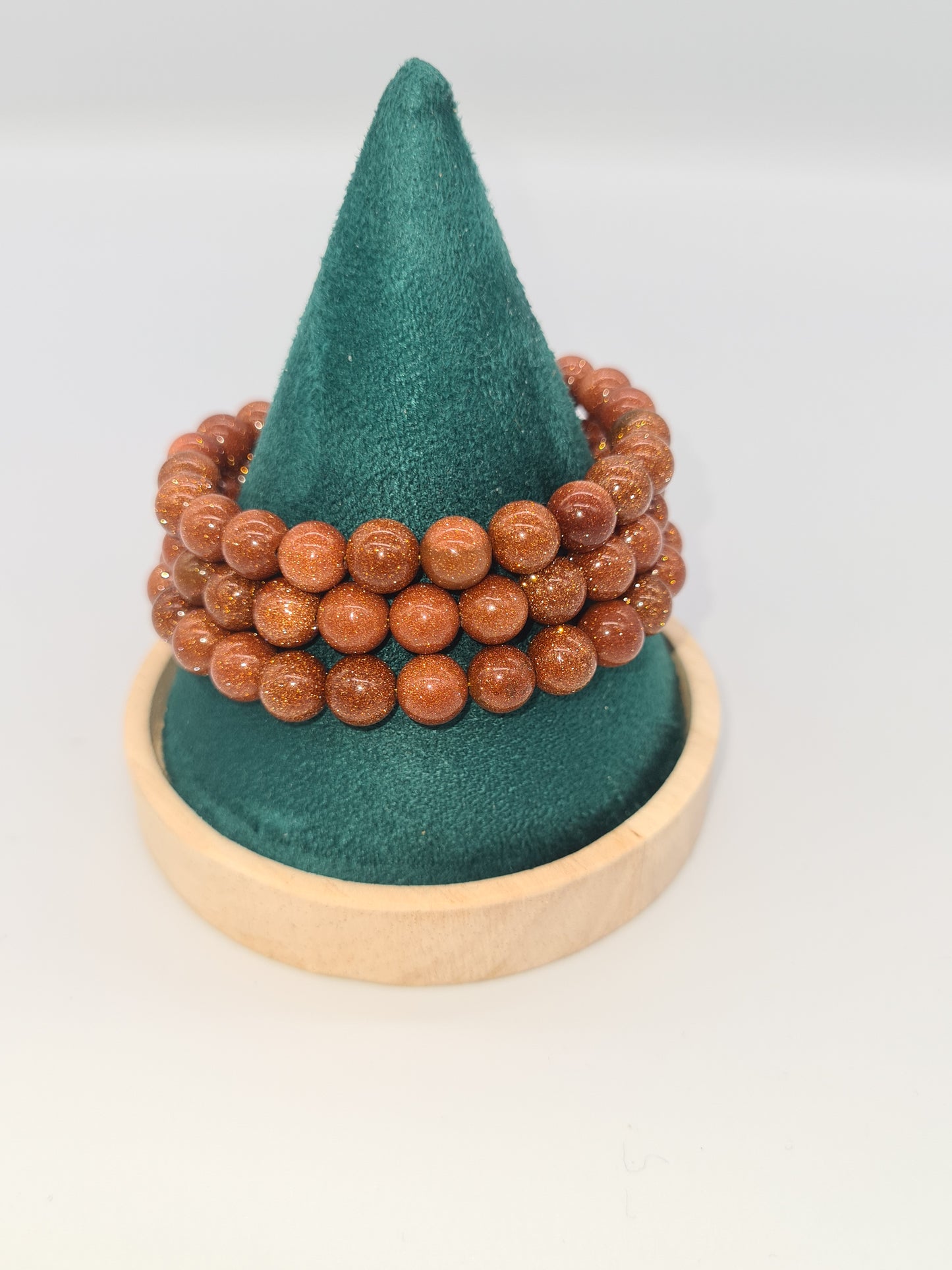 Brown Goldstone Memory Bracelet, Multi-Strand