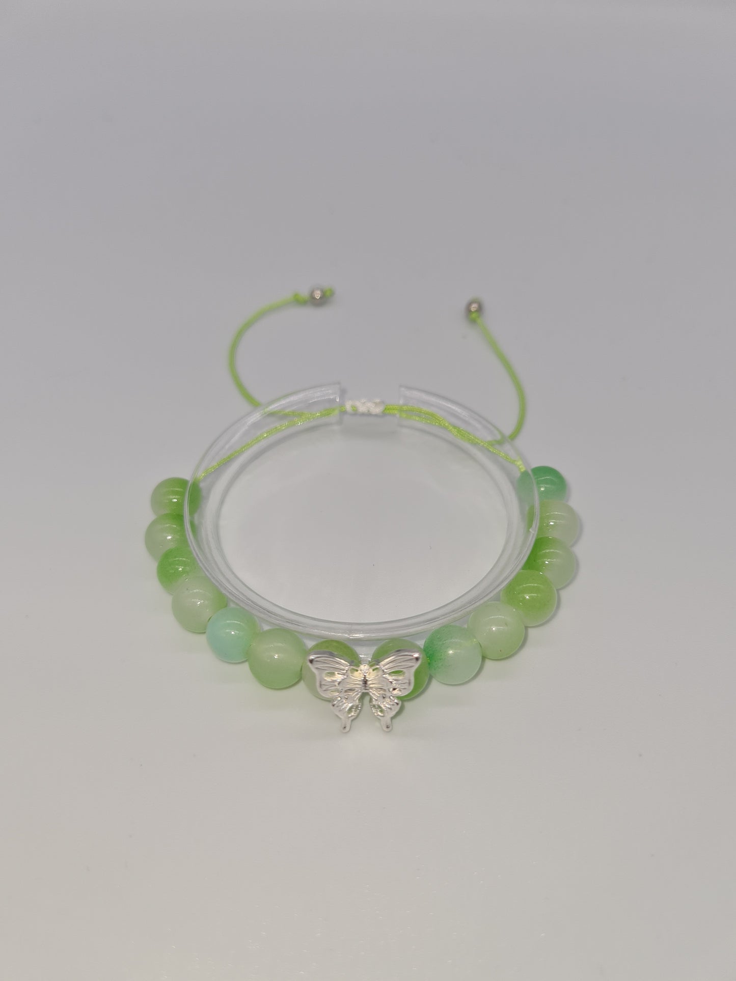Glass Beads with Butterfly Childs Bracelet (Adjustable)