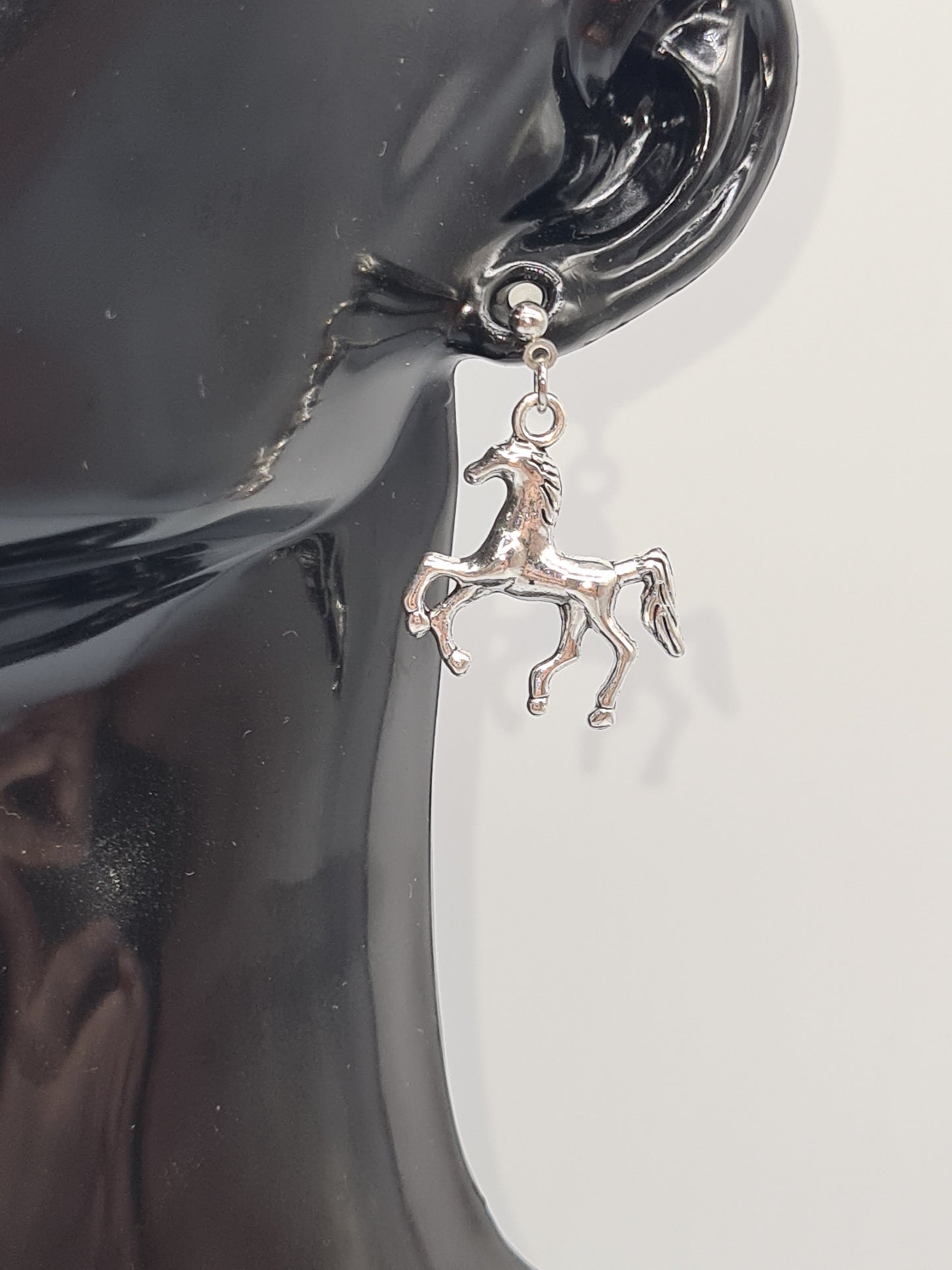 Horse, Silver Earrings