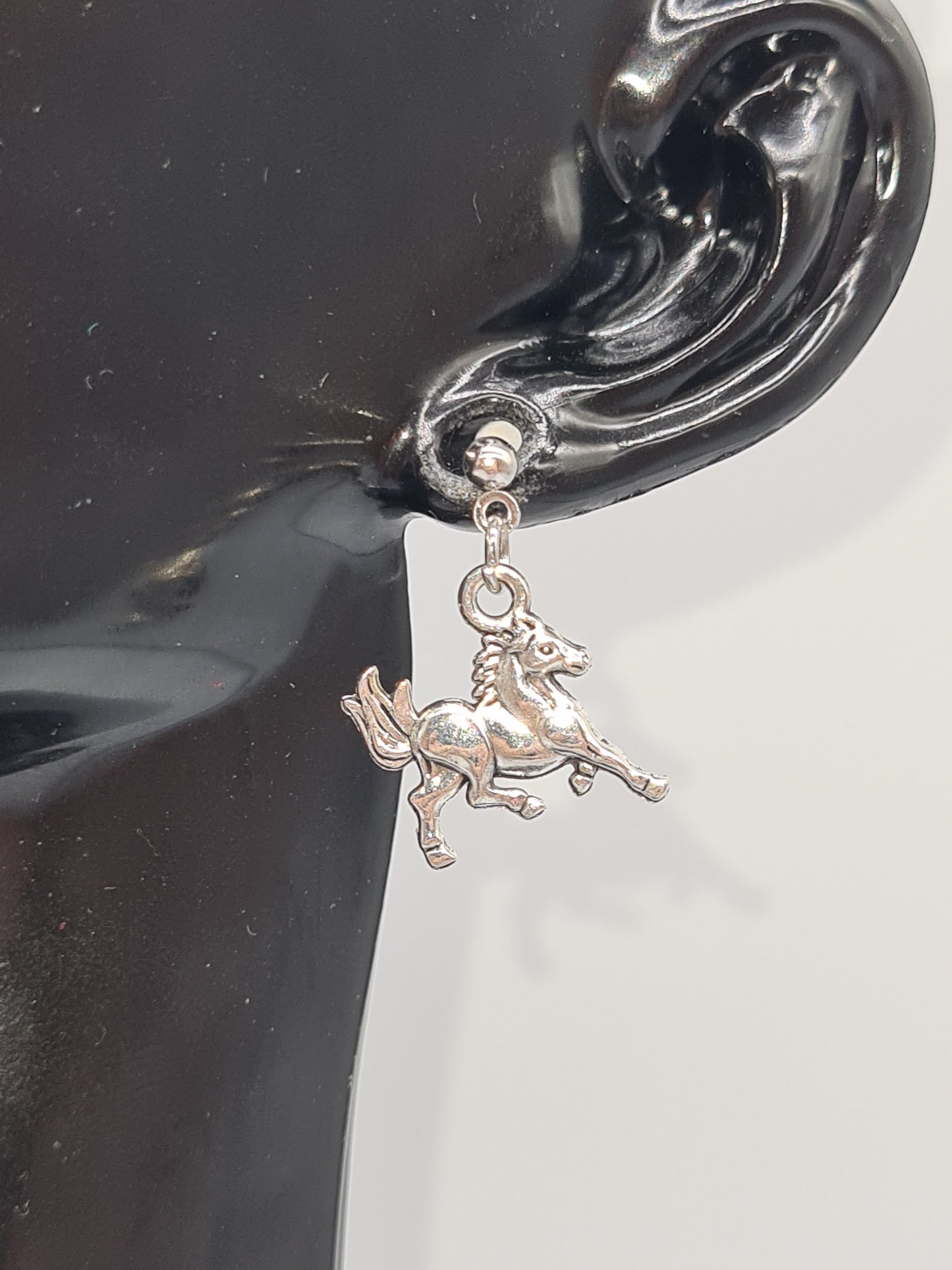 Horse, Silver Earrings