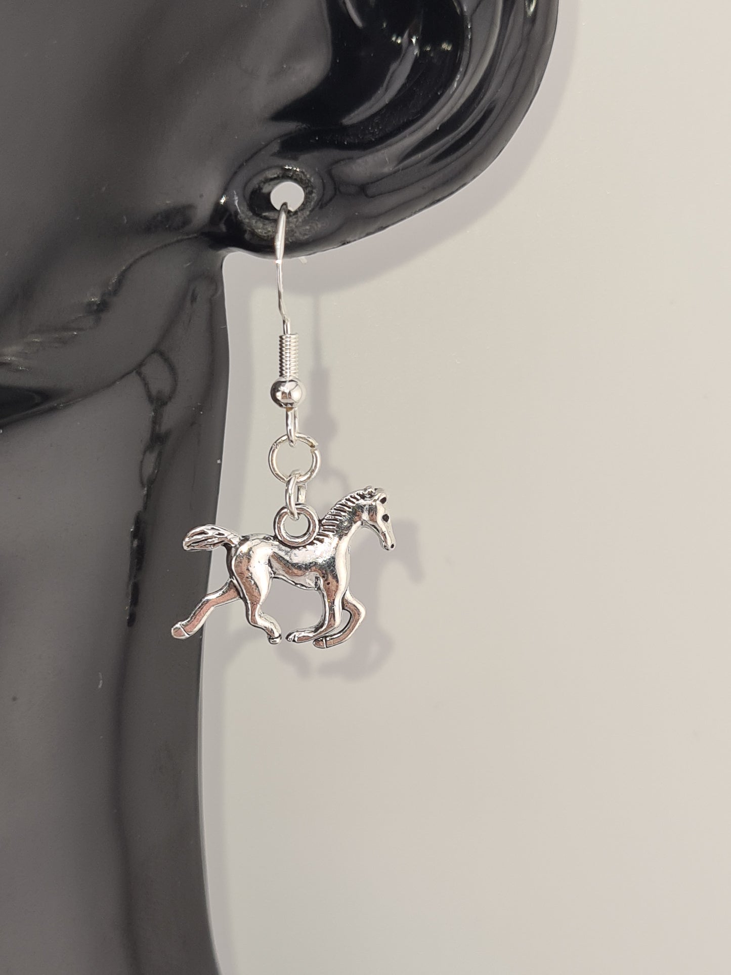 Horse, Silver Earrings