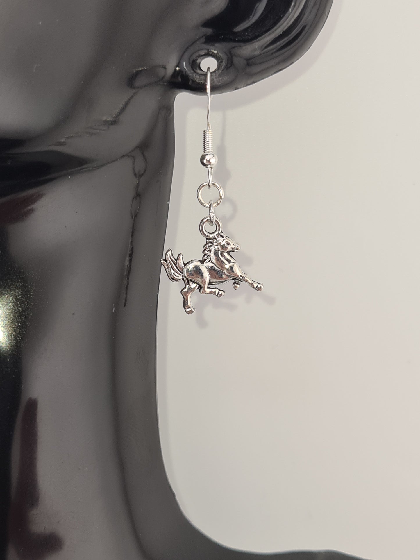 Horse, Silver Earrings