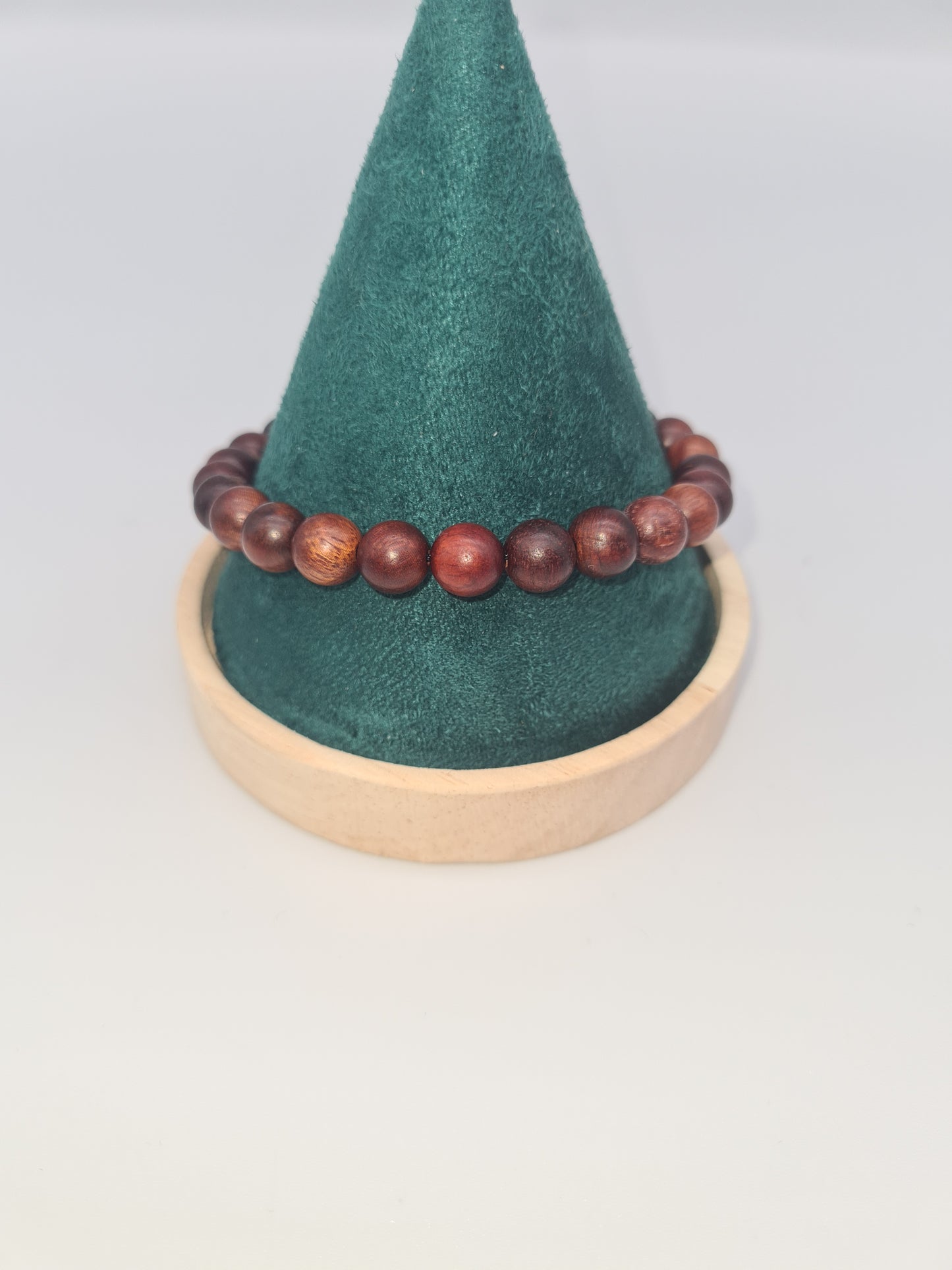 Natural Adjustable Rosewood Bracelet, 18cm, 8mm Beads