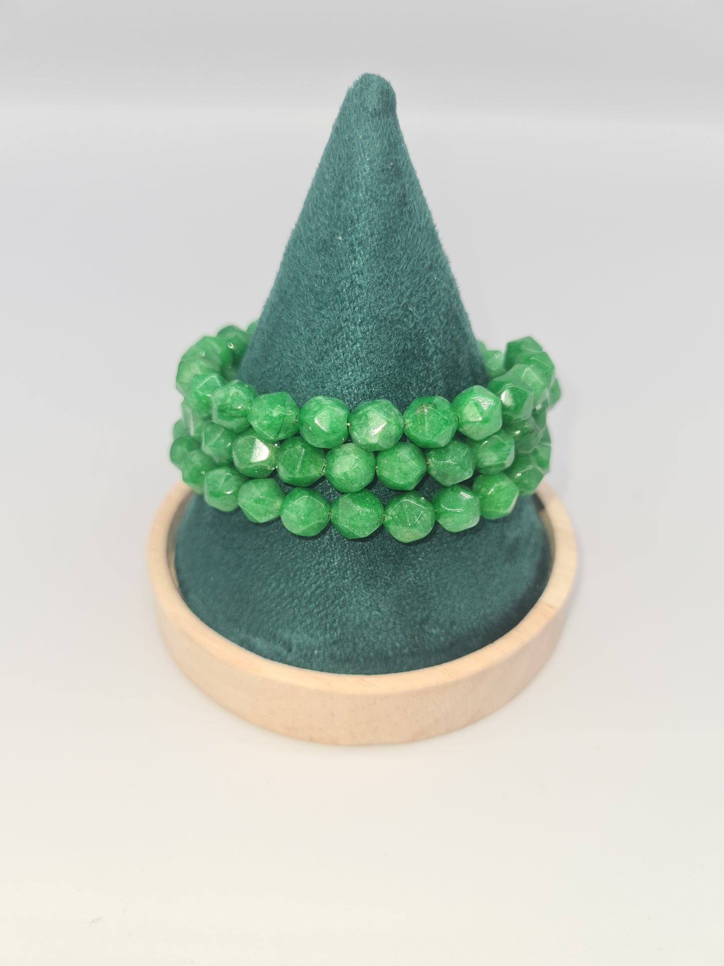 Malaysian Jade, Lime Green, Memory Bracelet, Multi-strand