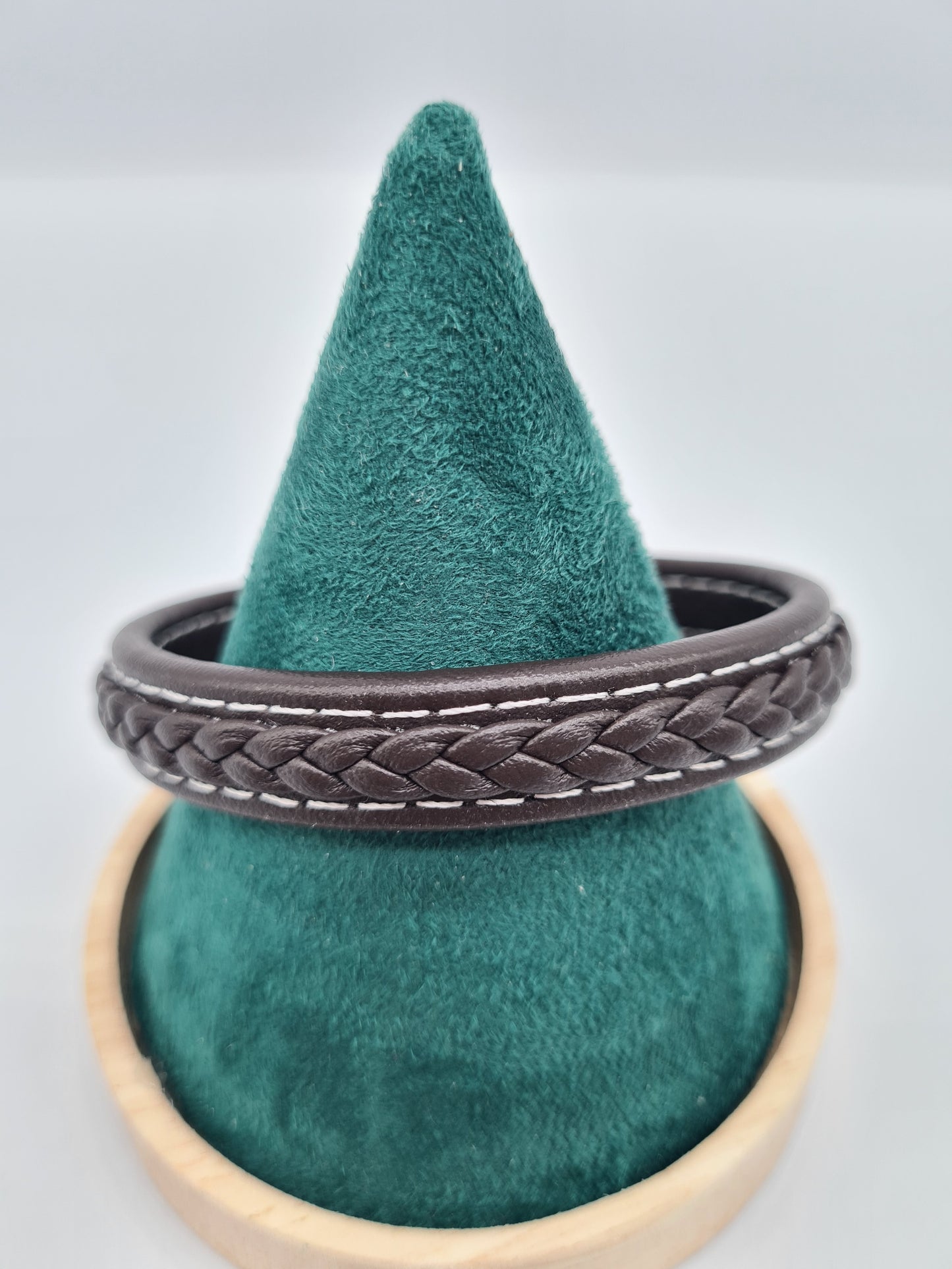 Bracelet, Braided Leather, 304 Stainless Magnetic Clasp