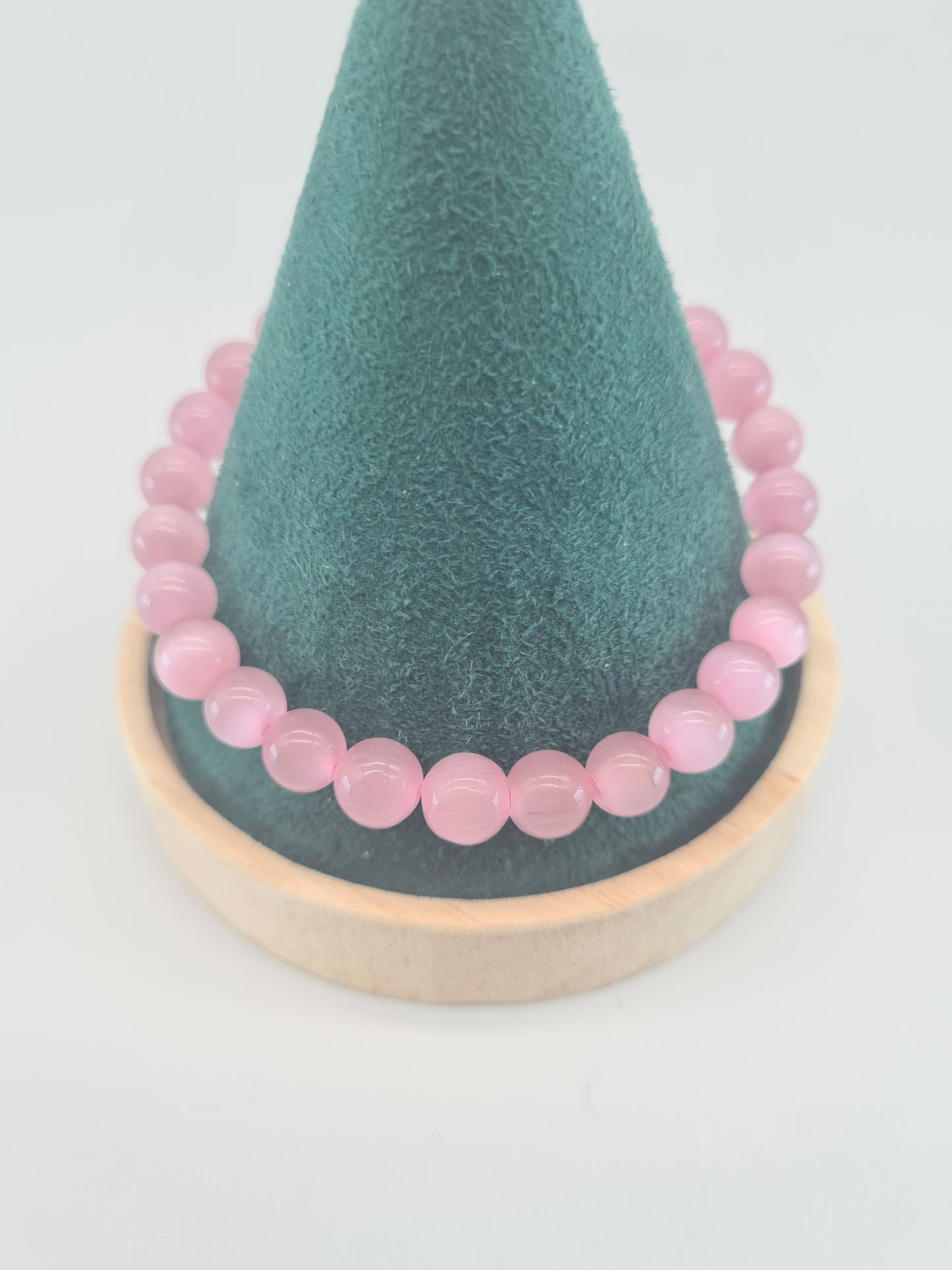 Pink Cats Eye Adjustable Bracelet