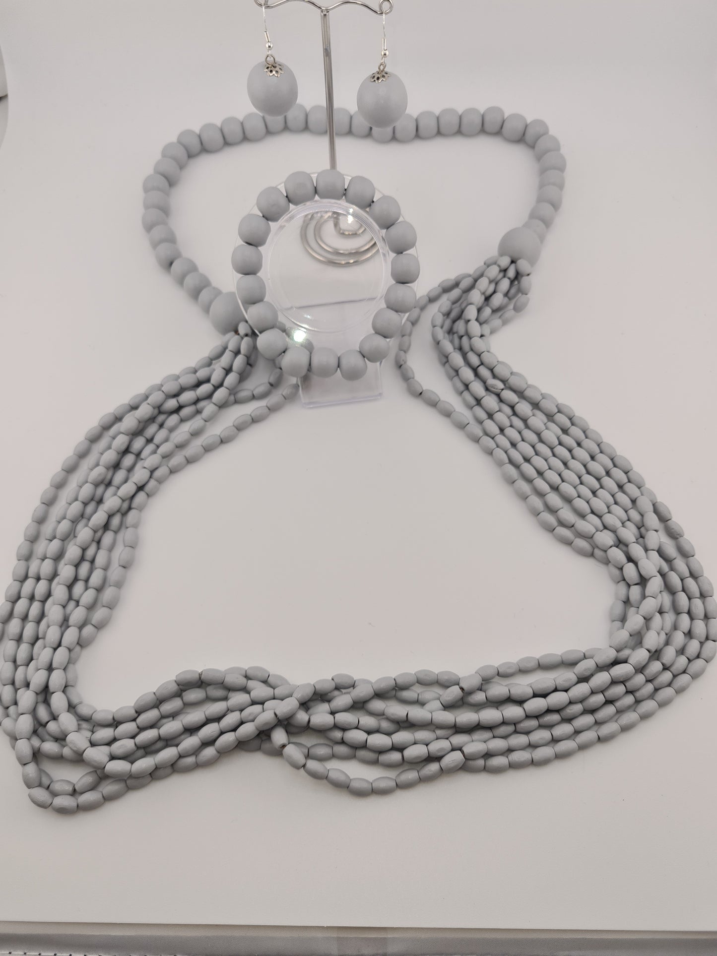 Eco Friendly Wood Package - Necklace, Bracelet & Earrings (various colours)