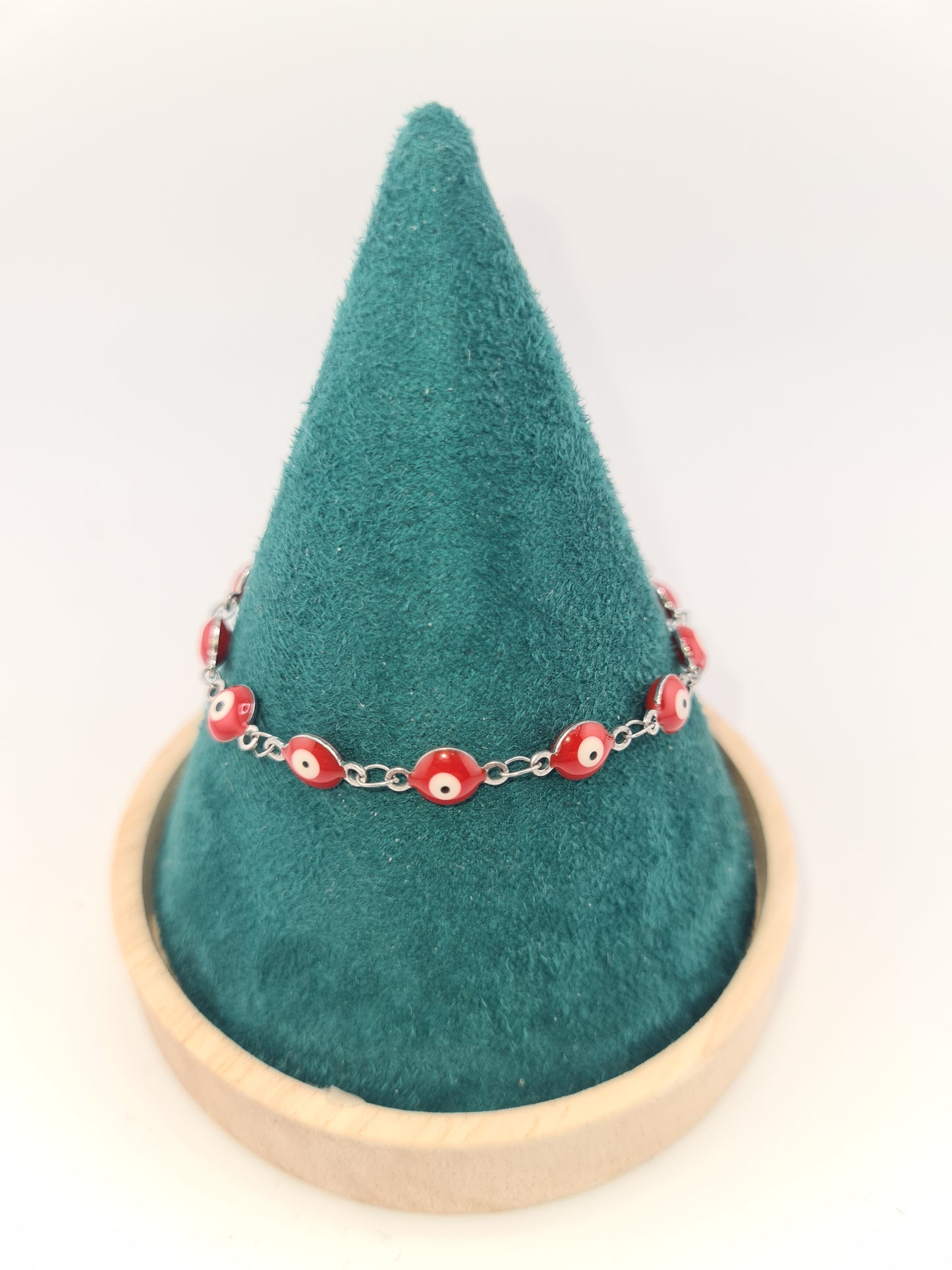 Bracelet, Evil Eye Enamel, Link Chain, 304 Stainless, Mixed Colour