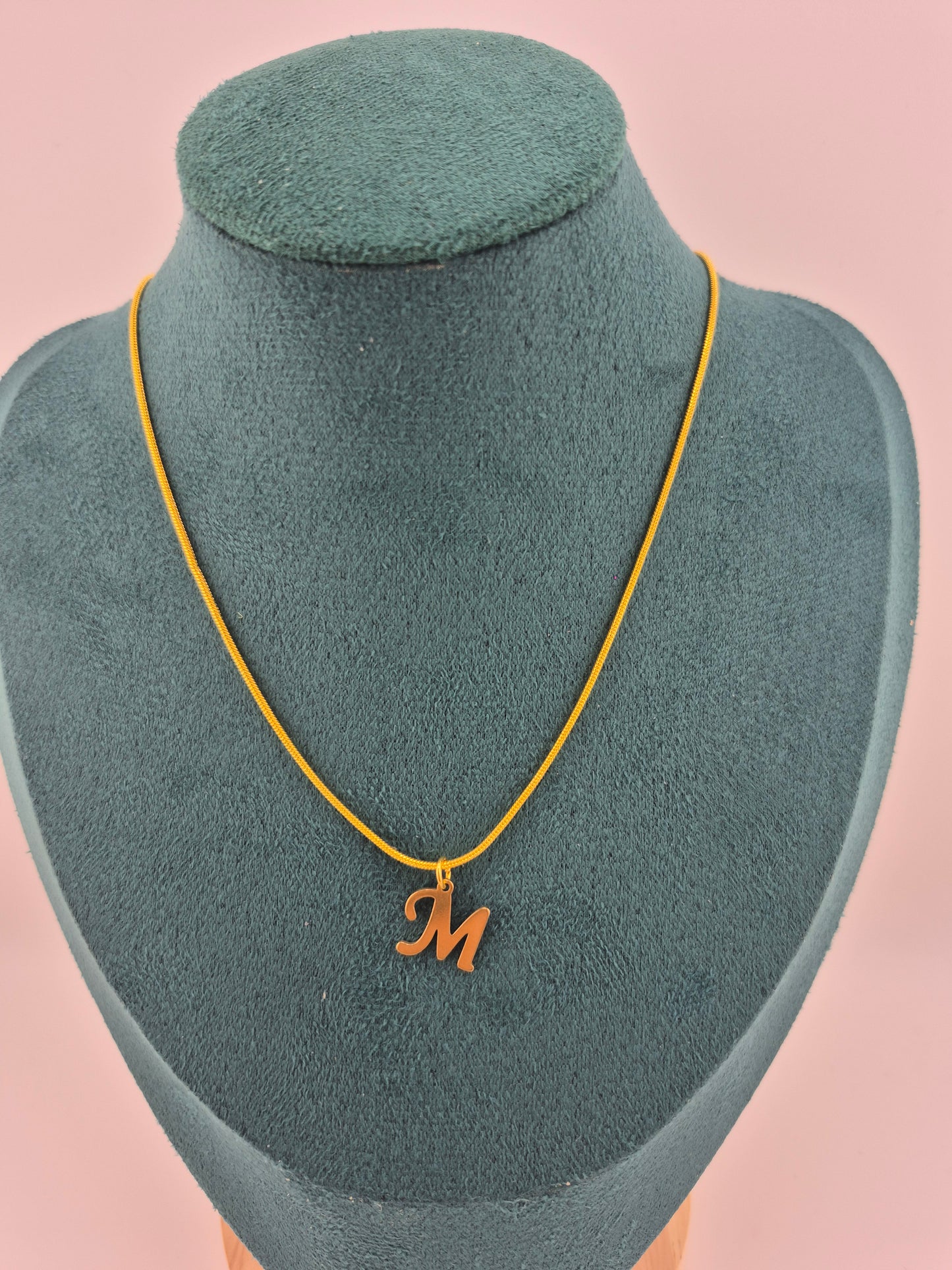Necklace, with Initial Charm (Golden/Silver)