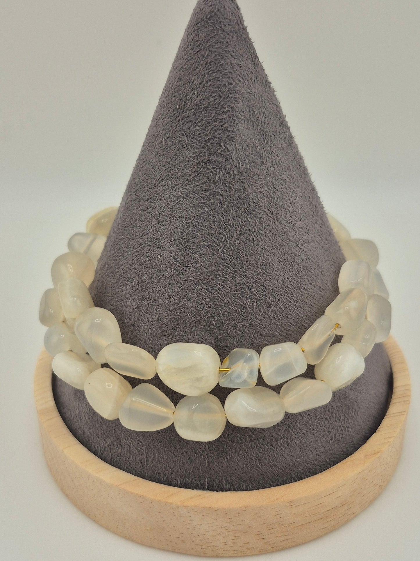 Bracelet, White Moonstone Memory Bracelet