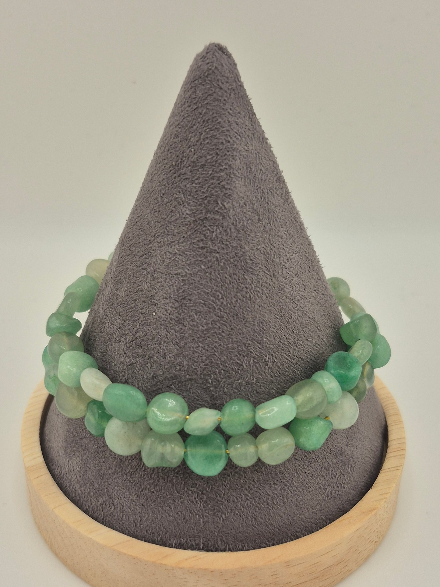 Bracelet, Natural Aventurine Memory Bracelet