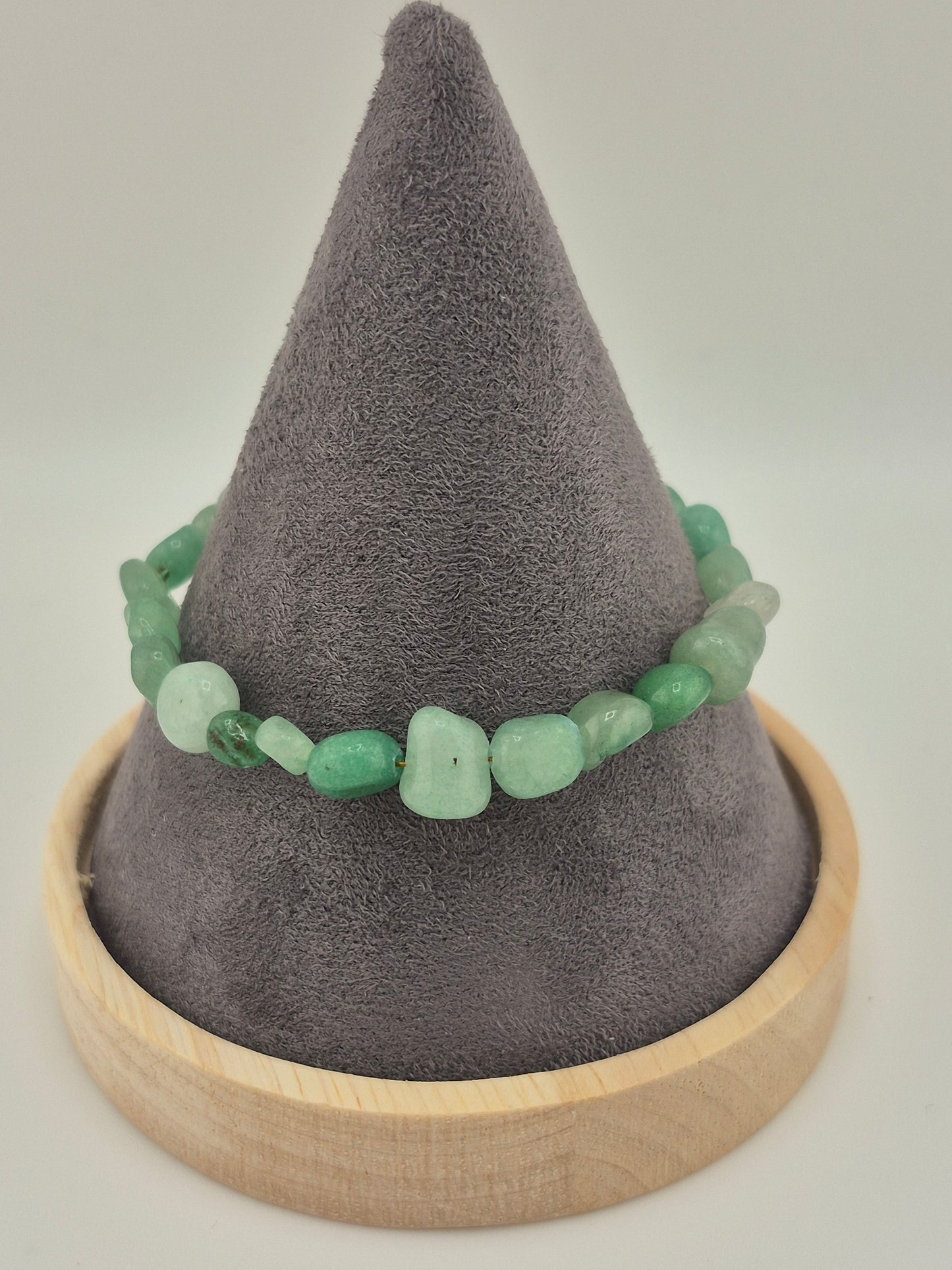 Bracelet, Natural Aventurine, Gold (20cm/18cm)
