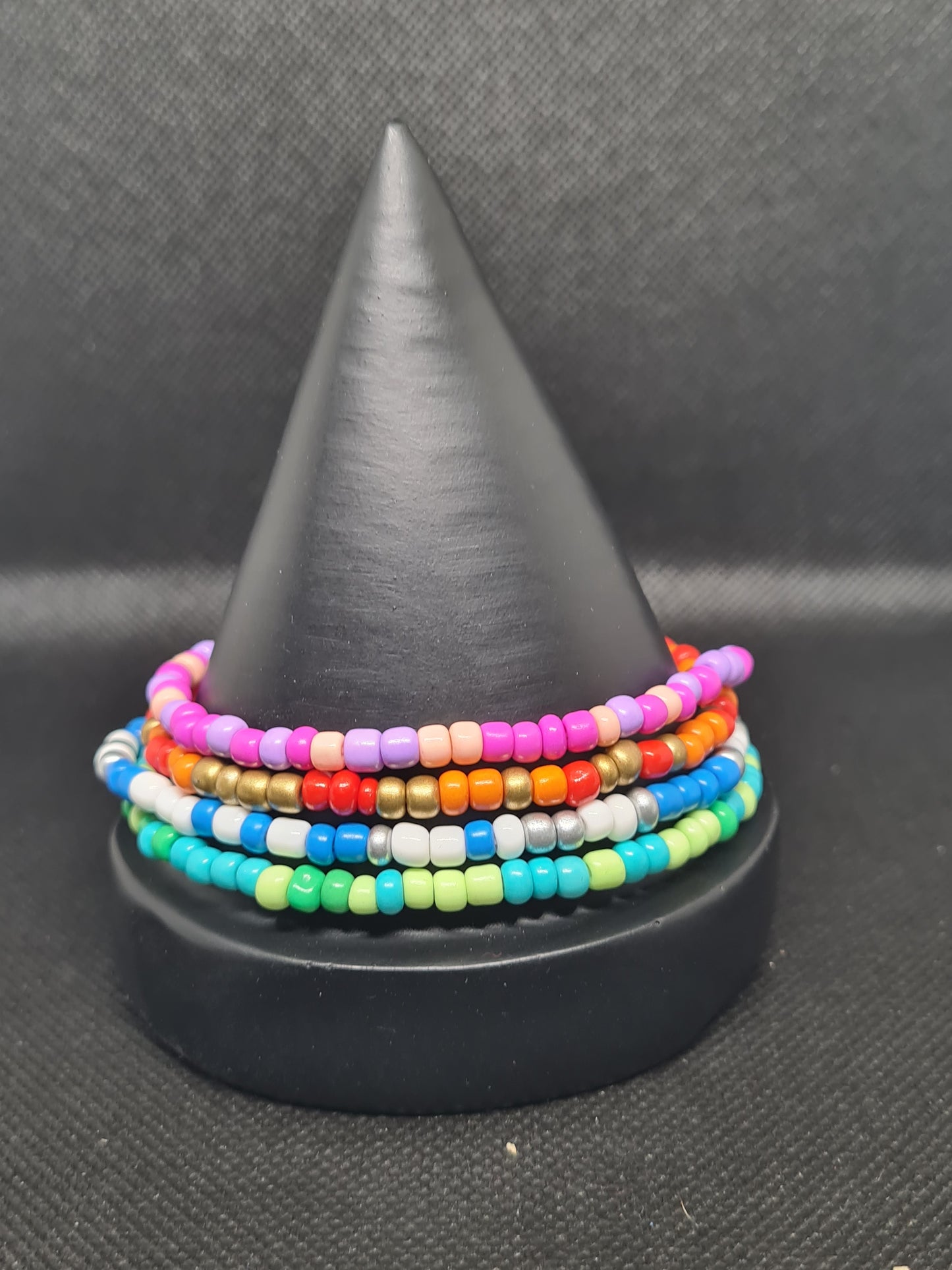 Anklets, Glass Barrel multi-colour