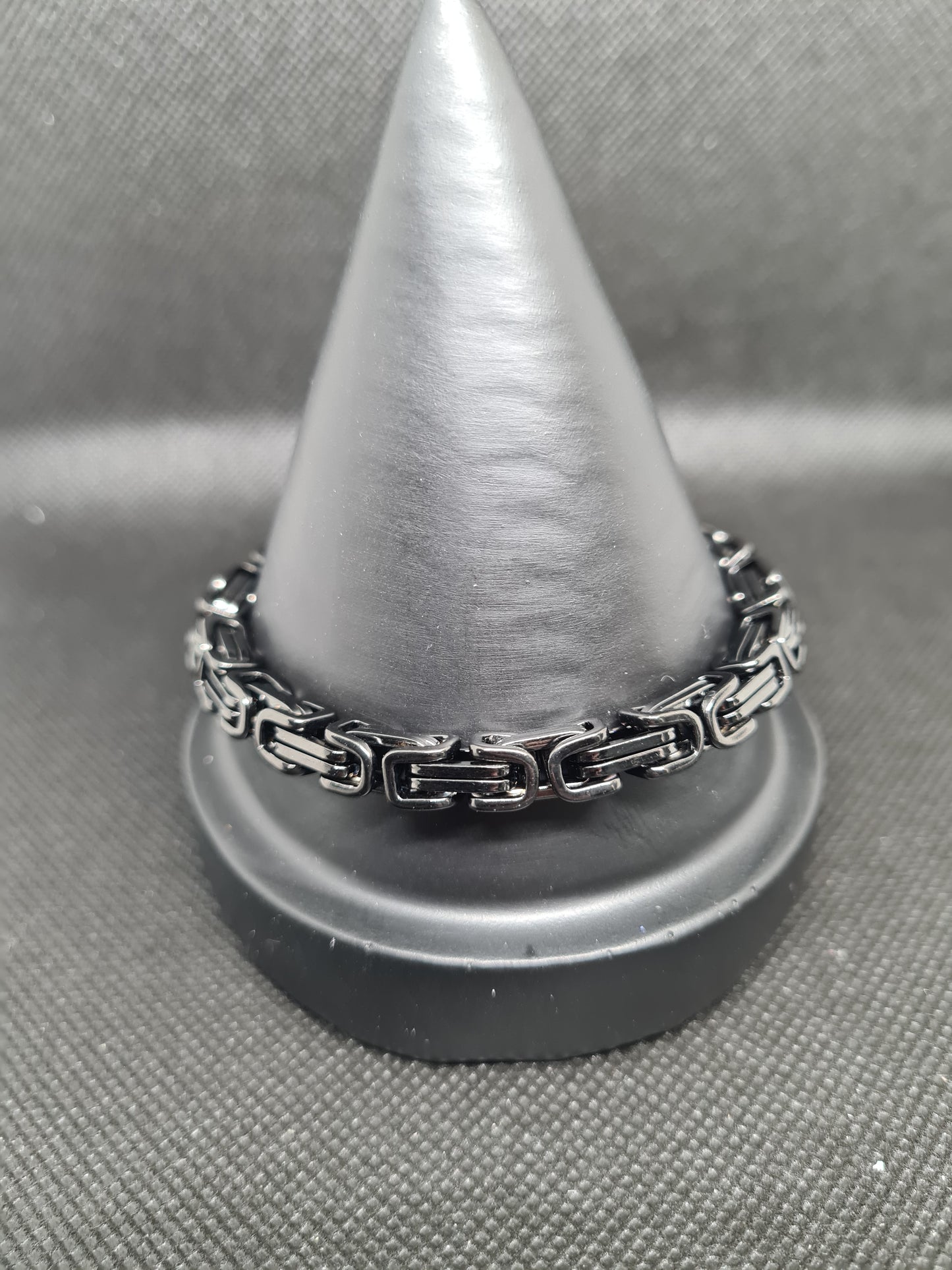 Bracelet, Mens, Stainless Steel, Black, Assorted 5 Pcs