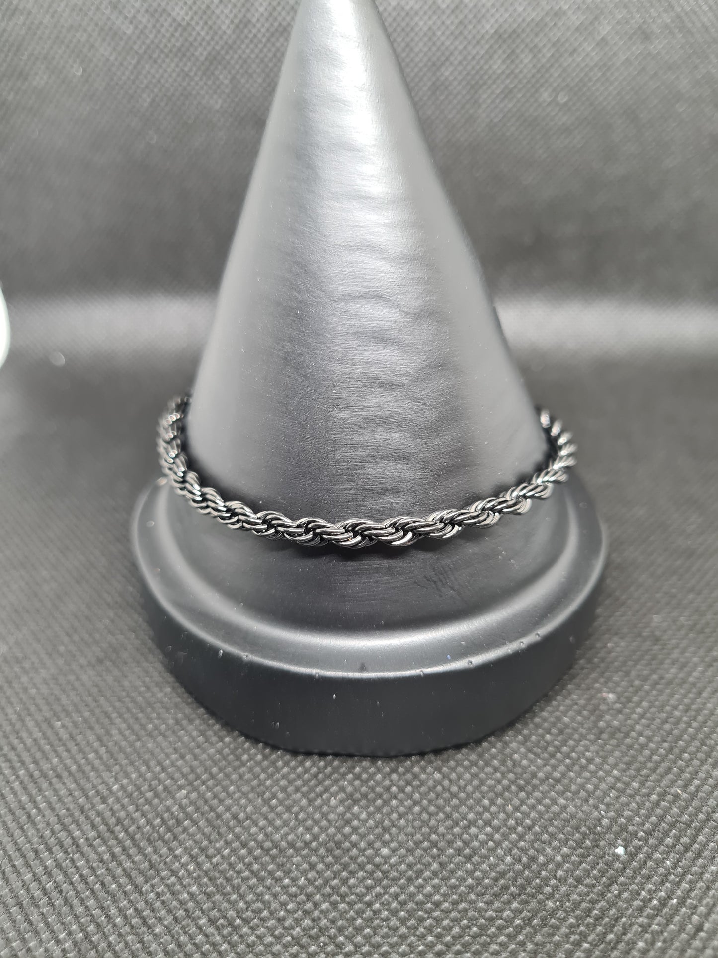 Bracelet, Mens, Stainless Steel, Black, Assorted 5 Pcs