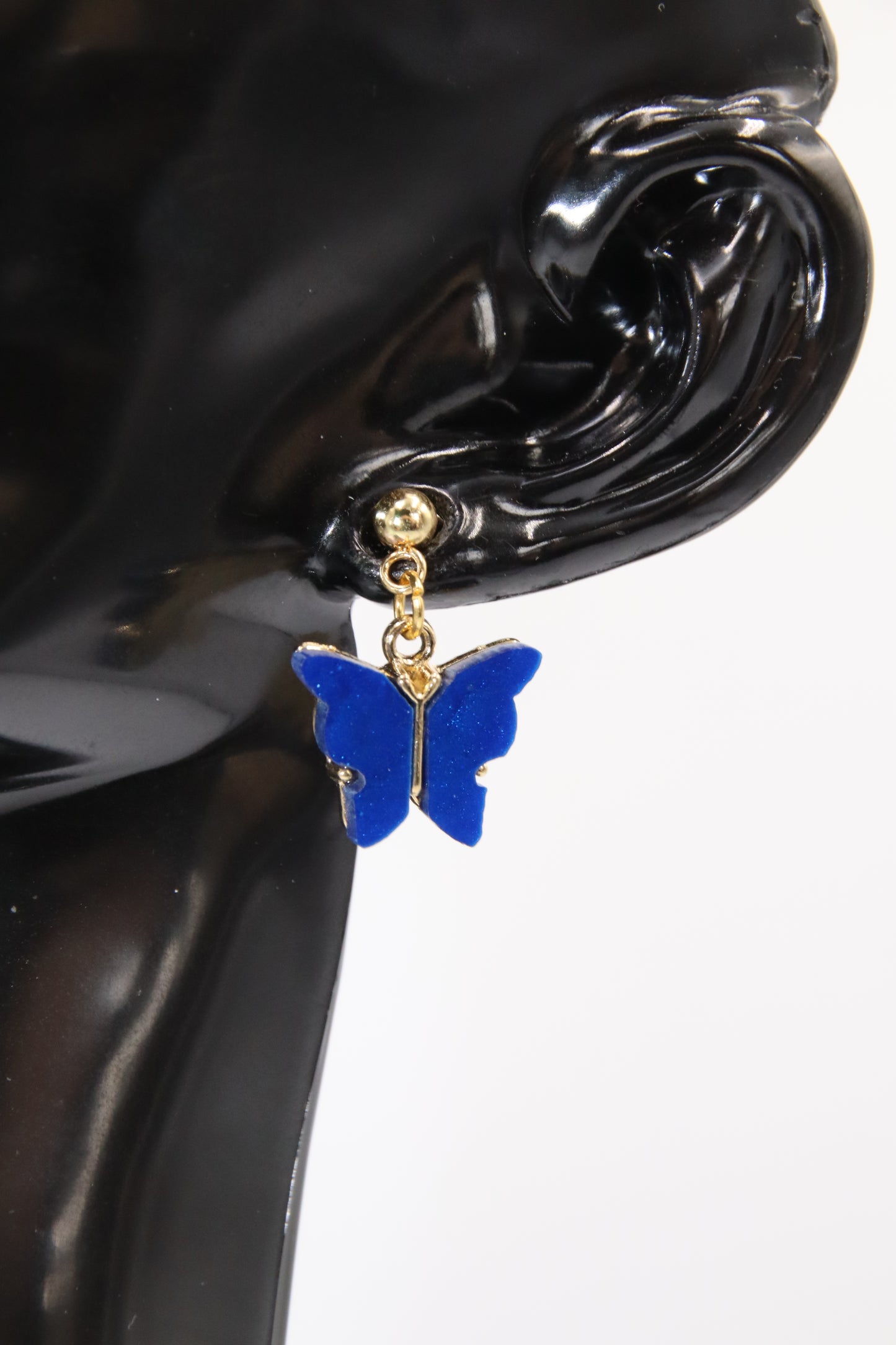 Colourful Butterfly Earrings, (Gold)