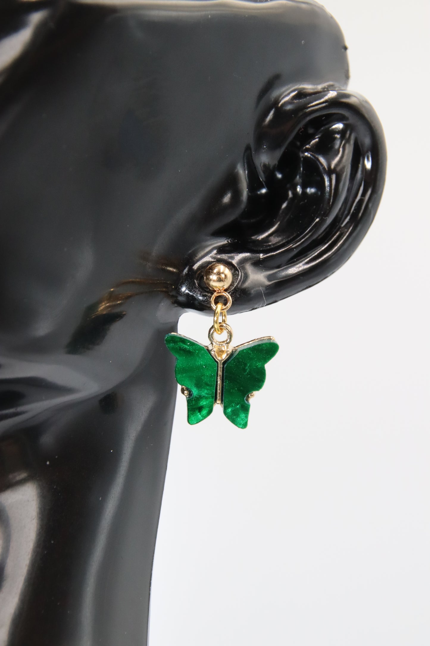 Colourful Butterfly Earrings, (Gold)