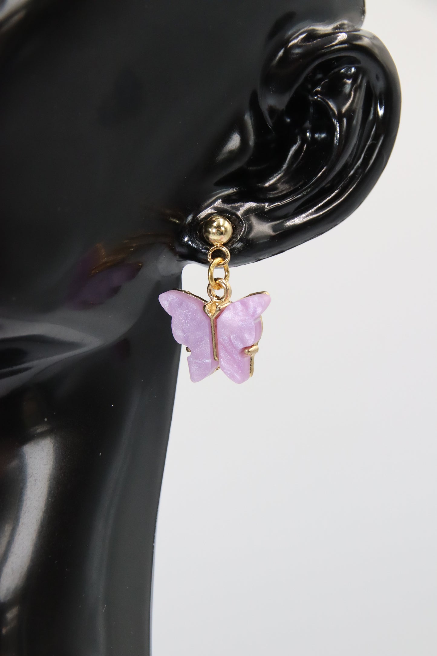 Colourful Butterfly Earrings, (Gold)