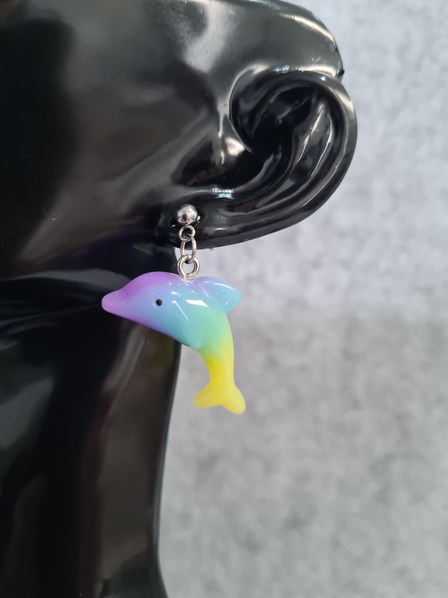 Colour Dolphins Earrings Studs (Gold, Silver and Rose Gold)