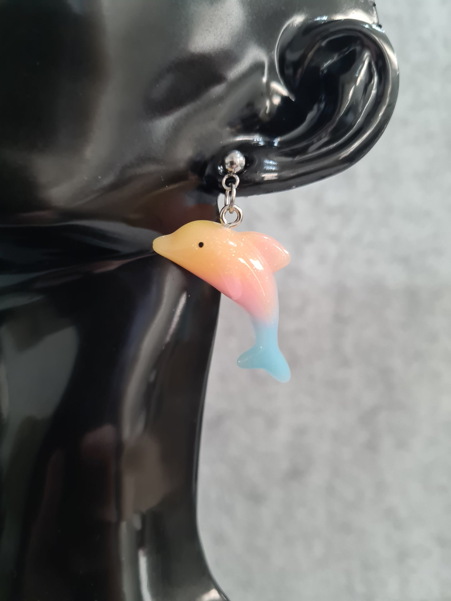 Colour Dolphins Earrings Studs (Gold, Silver and Rose Gold)