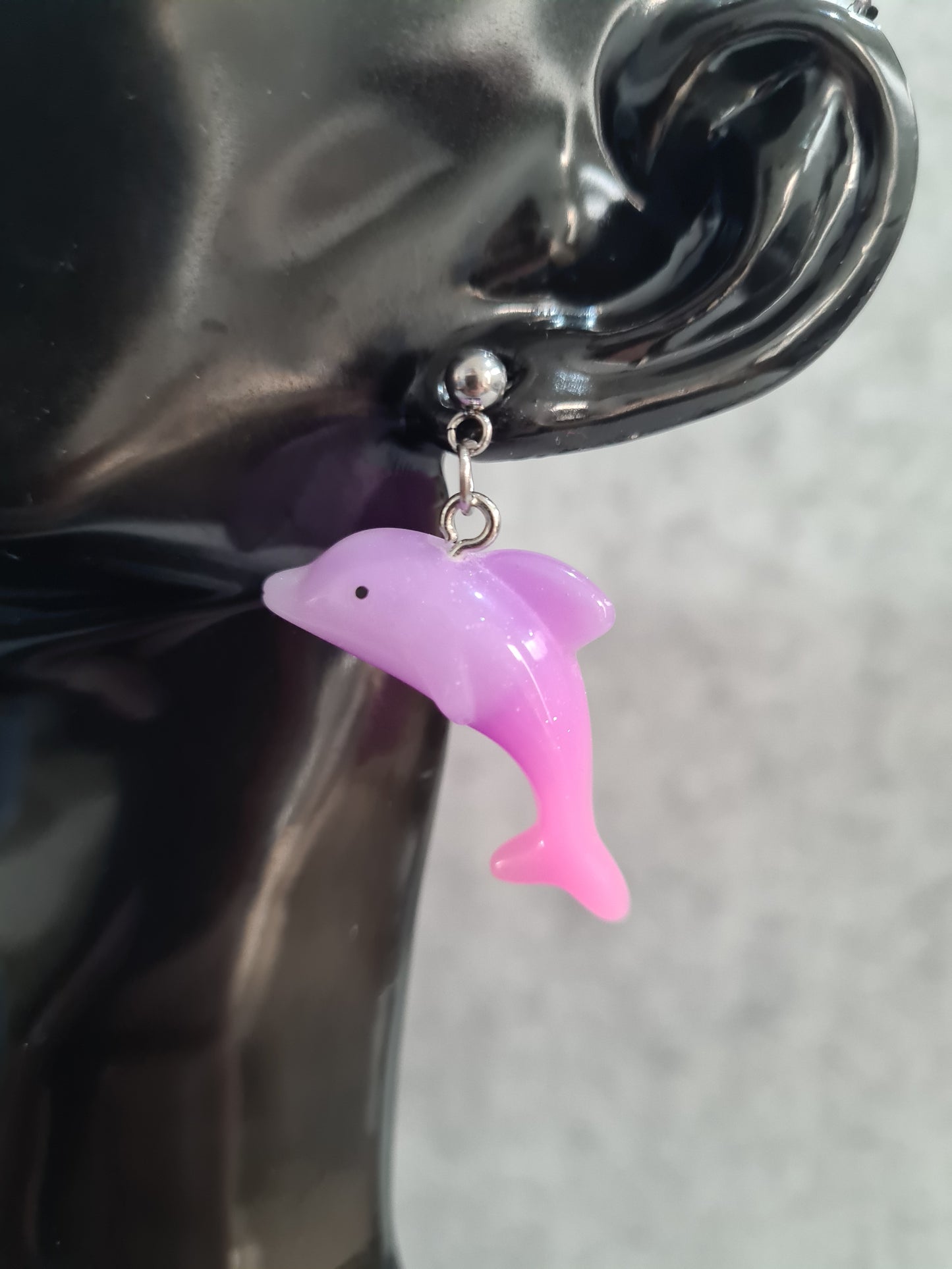 Colour Dolphins Earrings Studs (Gold, Silver and Rose Gold)